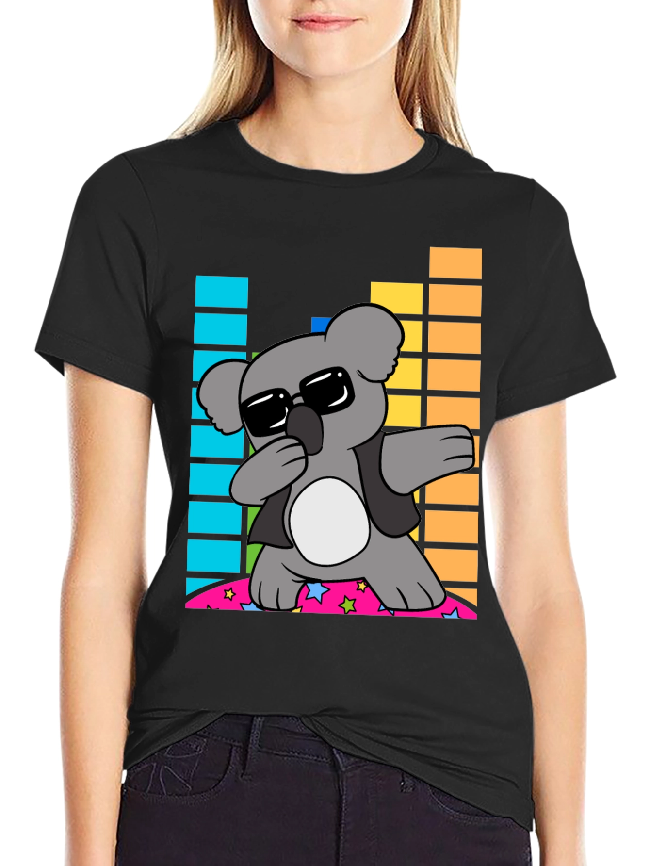 Dabbing Koala Graphic Tee - Cool Cartoon Animal Shirt