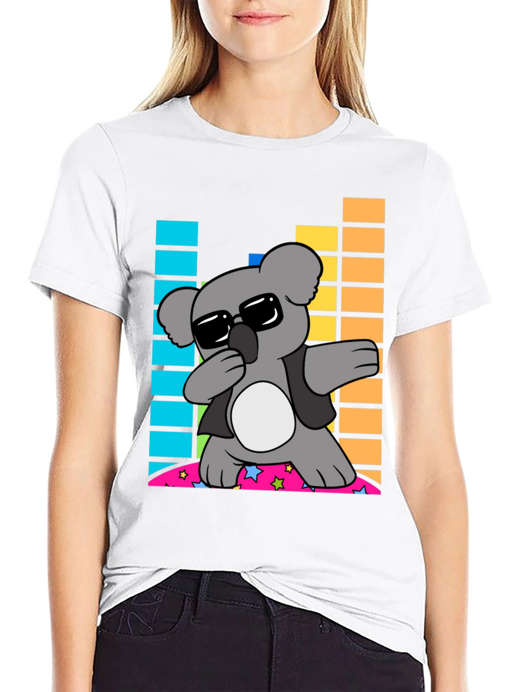 Dabbing Koala Graphic Tee - Cool Cartoon Animal Shirt