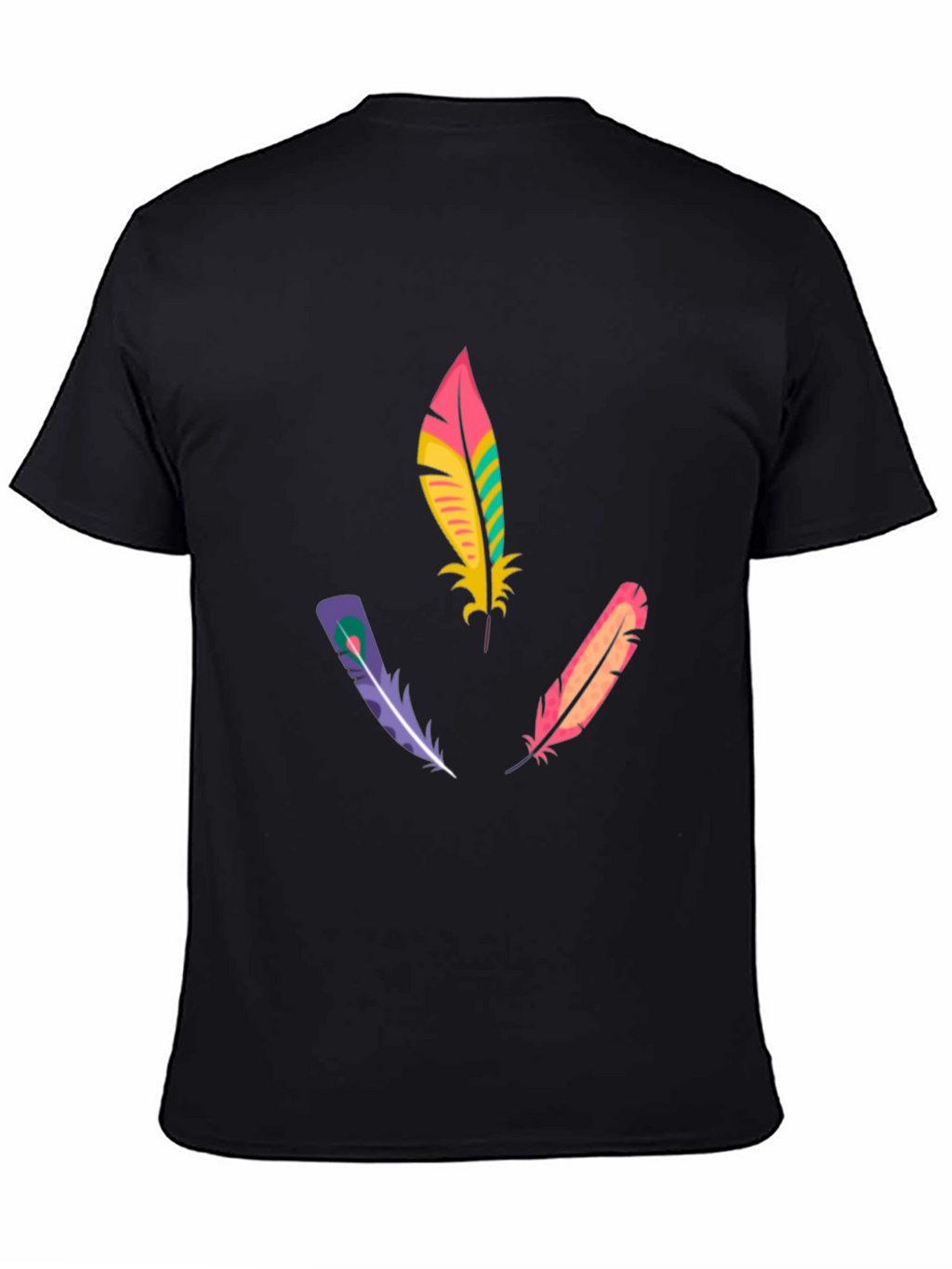 Feather Design T-Shirt - Stylish & Unique