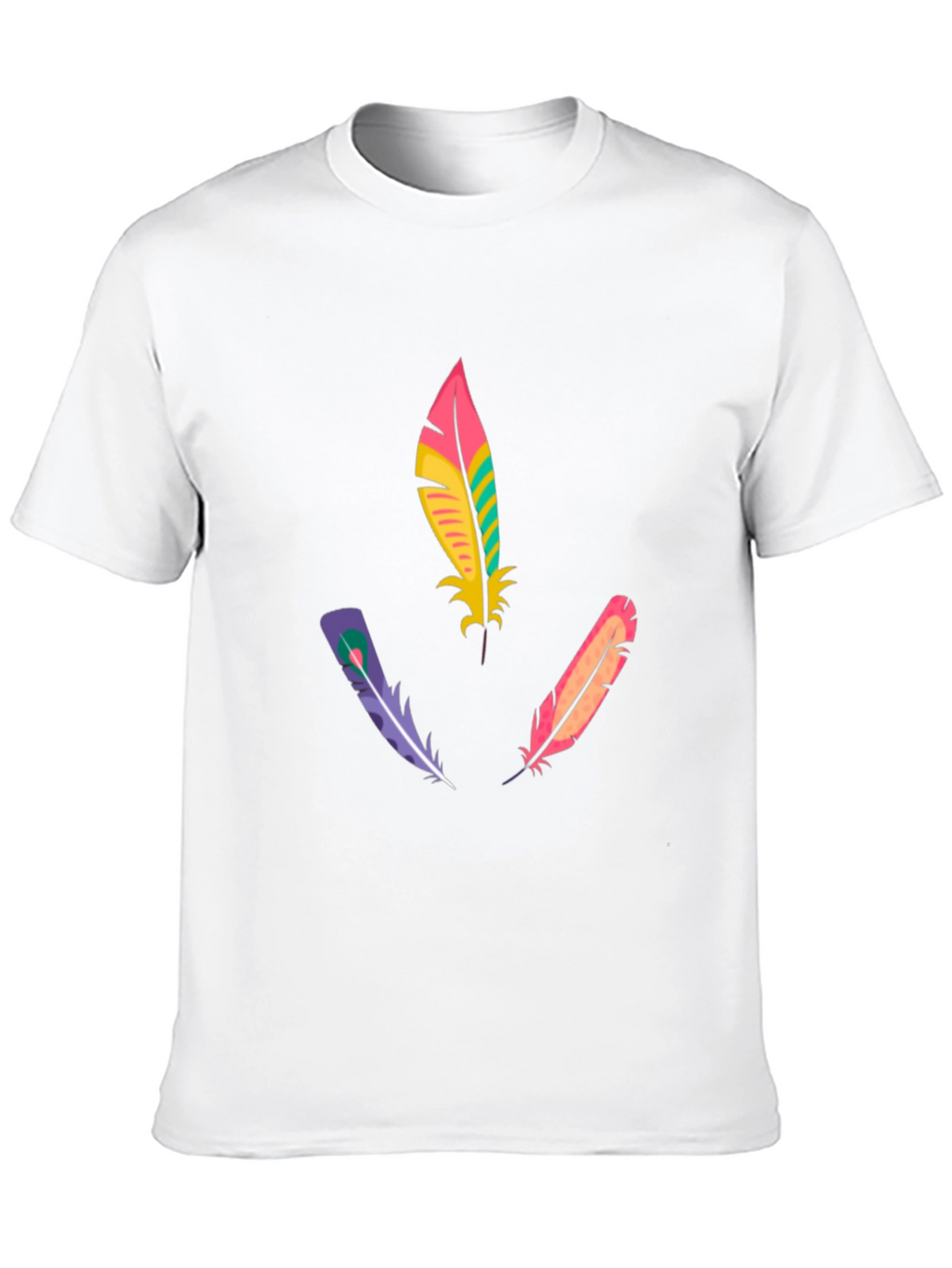 Feather Design T-Shirt - Stylish & Unique