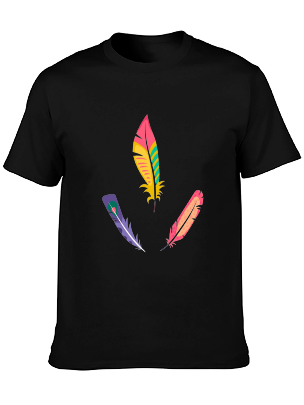 Feather Design T-Shirt - Stylish & Unique