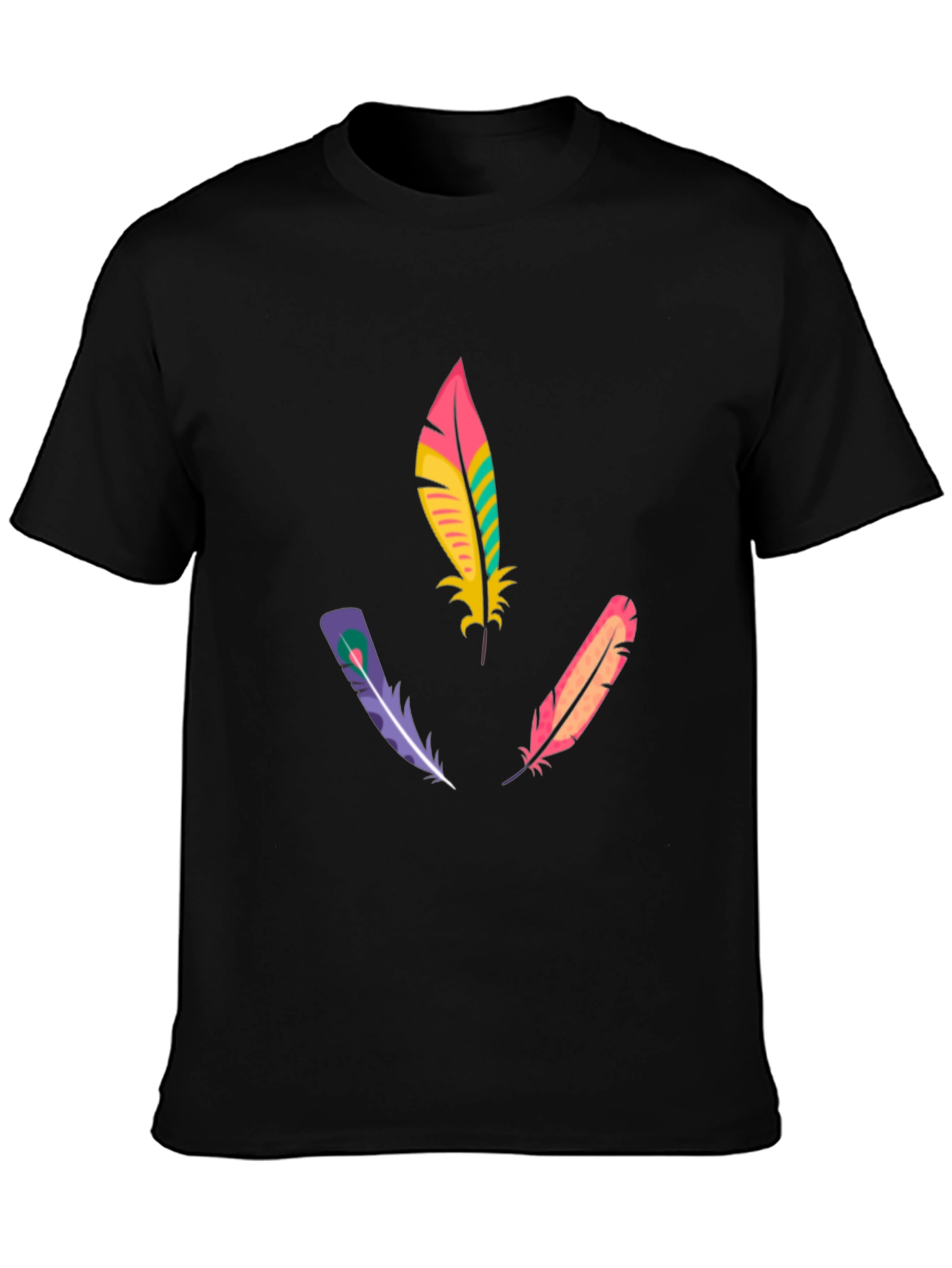 Feather Design T-Shirt - Stylish & Unique