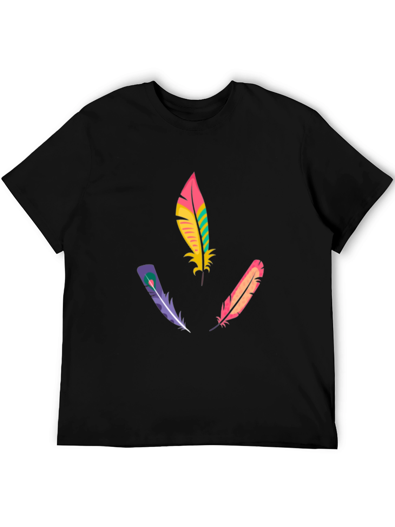 Feather Design T-Shirt - Stylish & Unique