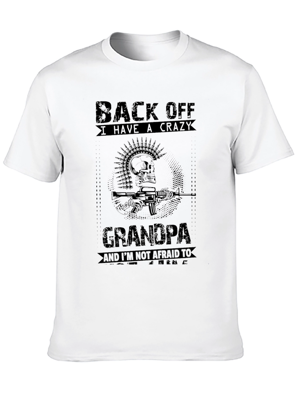 Crazy Grandpa Graphic T-Shirt - Black