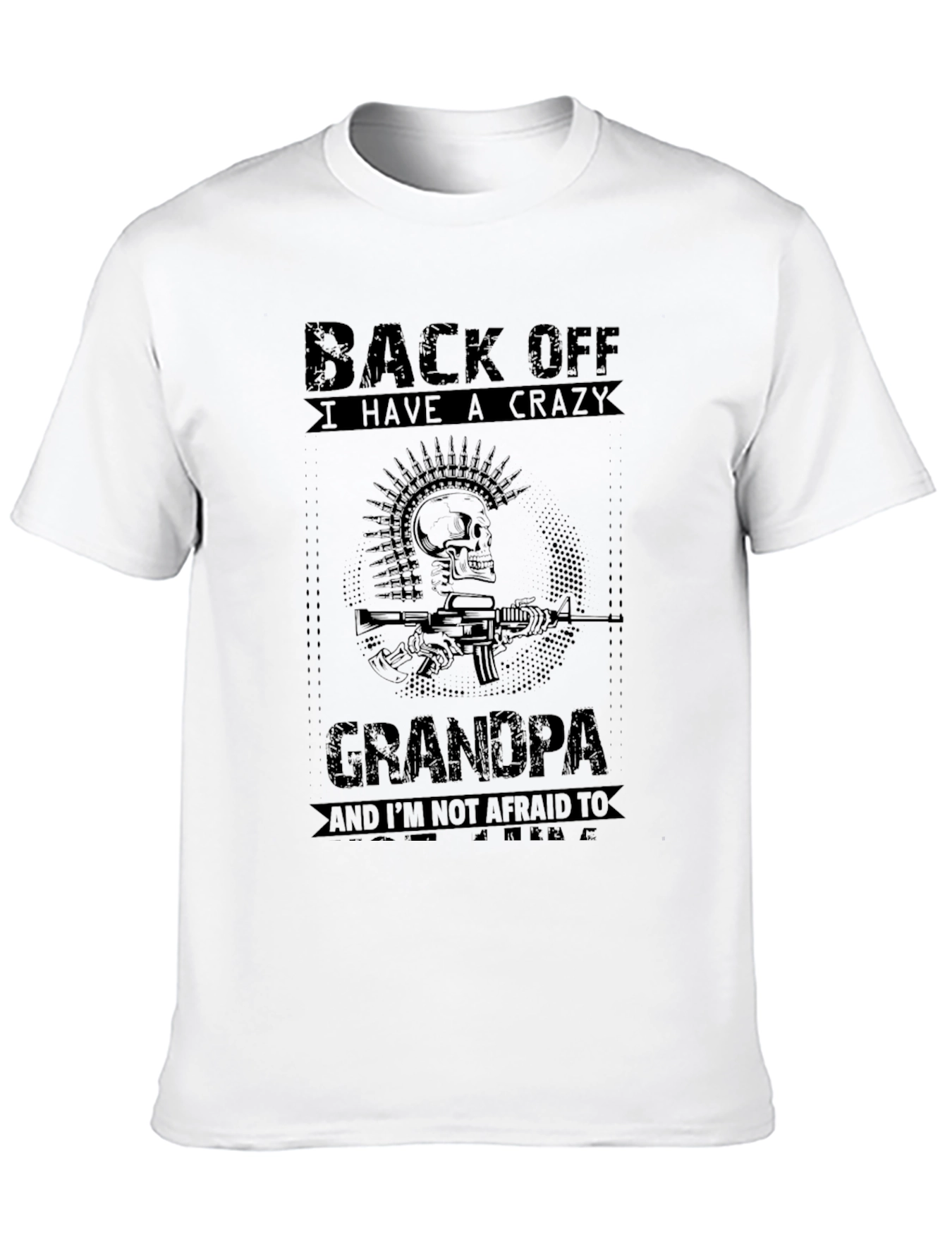 Crazy Grandpa Graphic T-Shirt - Black