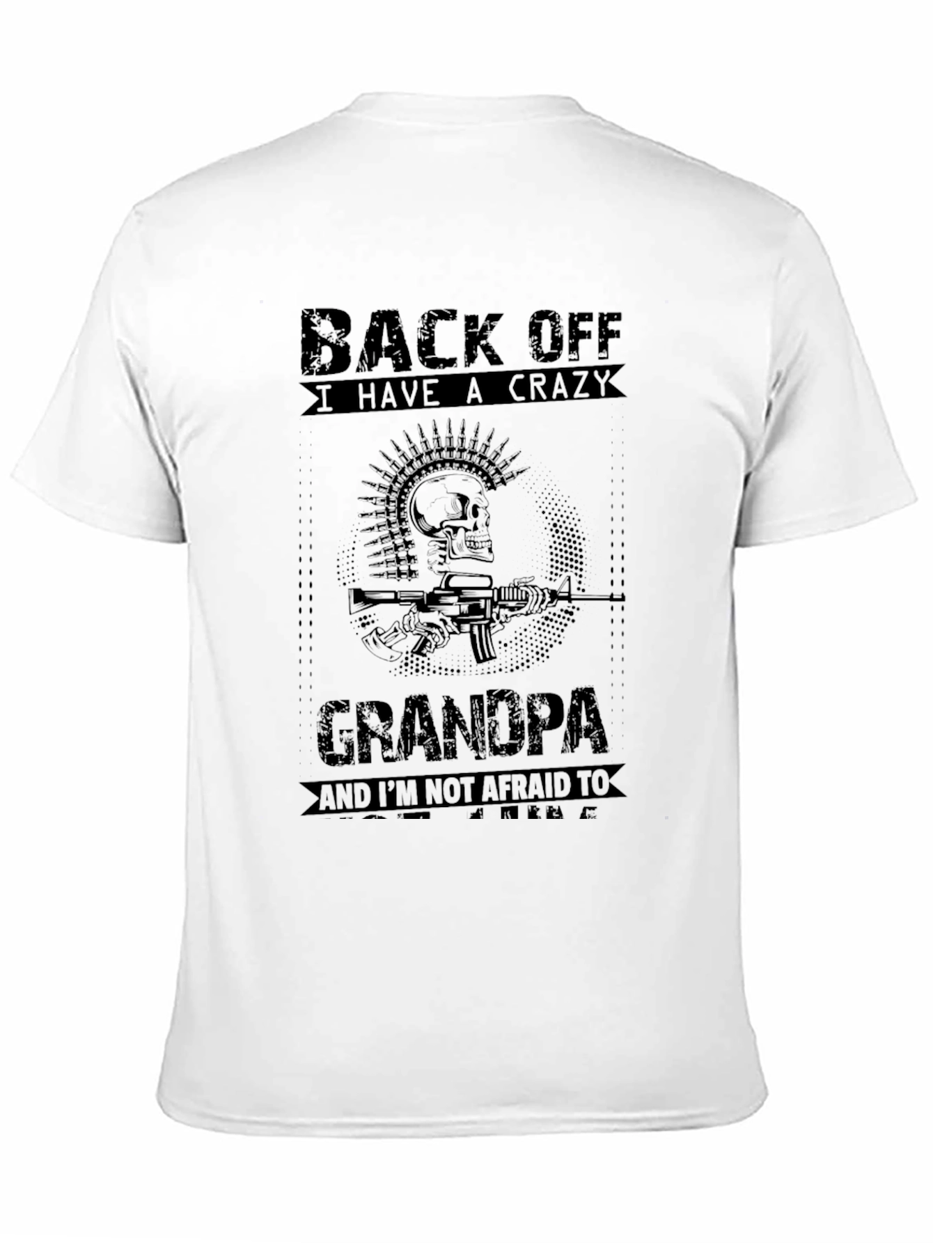 Crazy Grandpa Graphic T-Shirt - Black