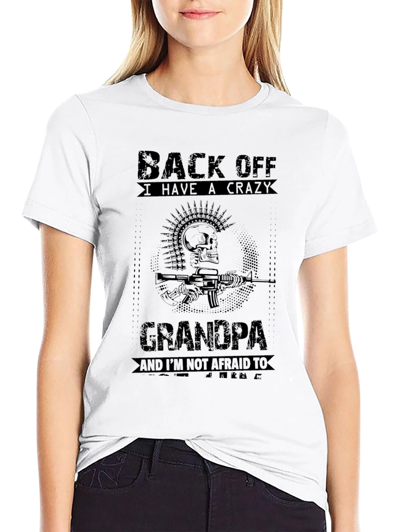 Crazy Grandpa Graphic T-Shirt - Black