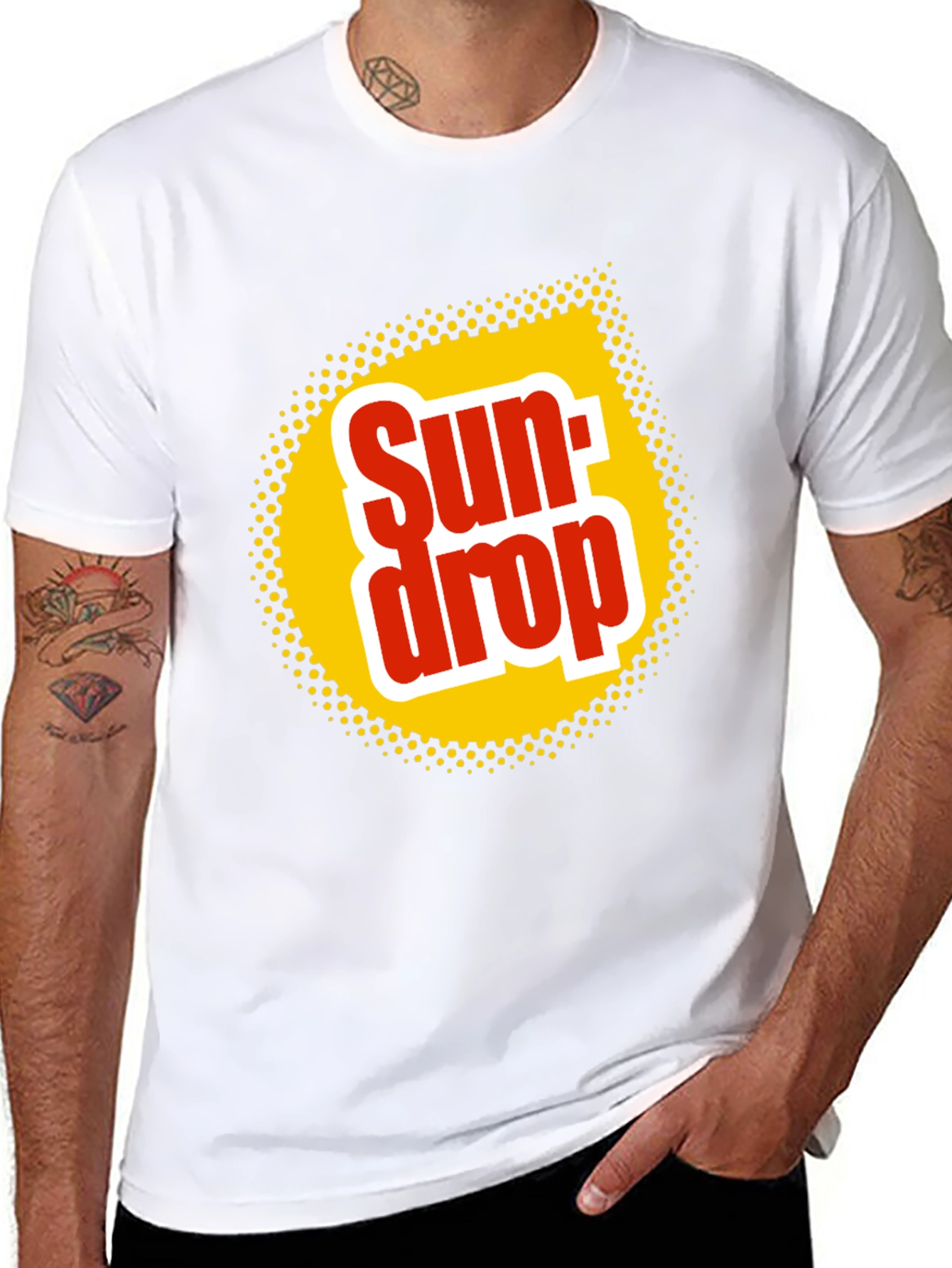 Sun Drop Logo Black T-Shirt Retro Soda Tee