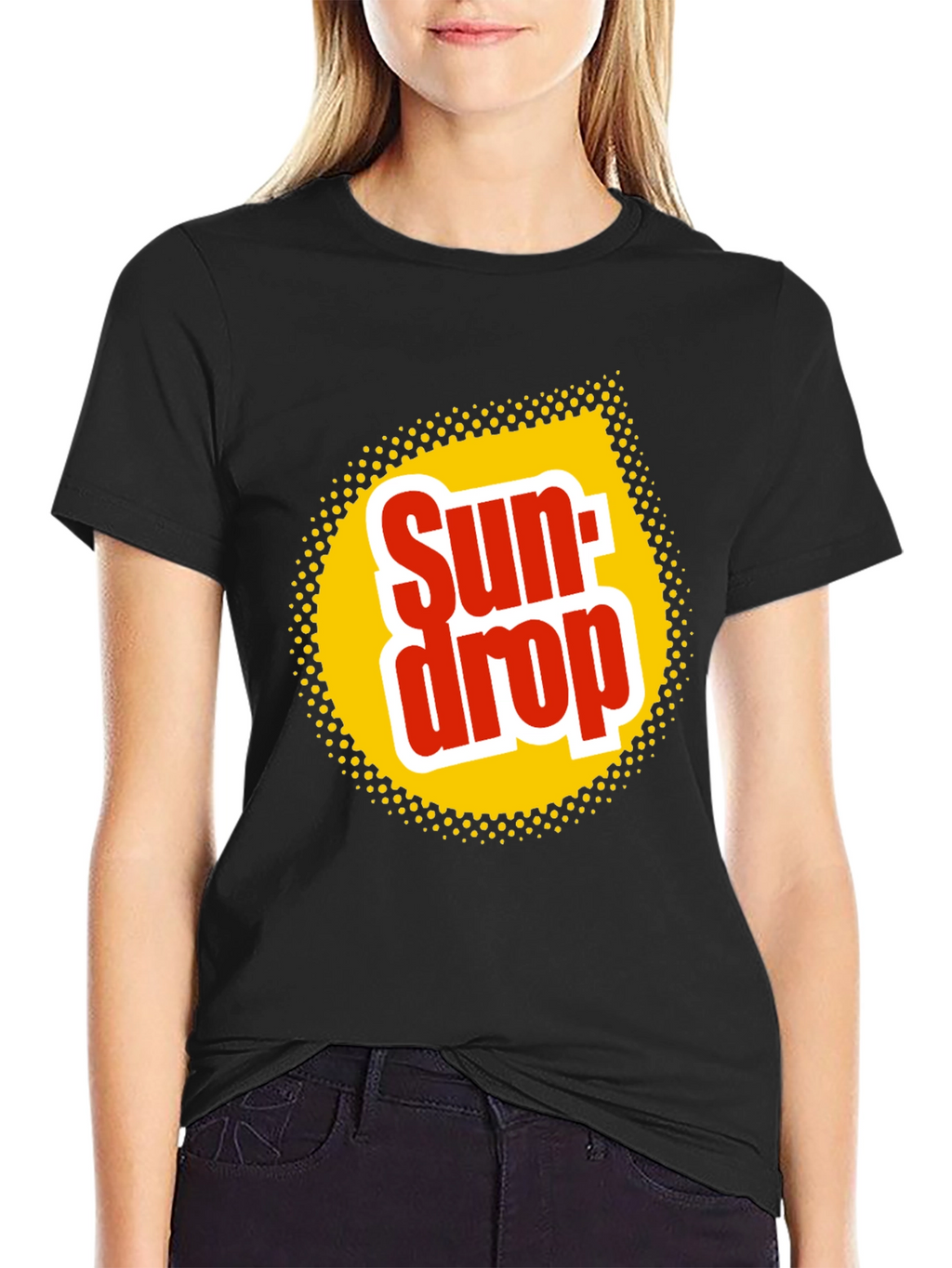 Sun Drop Logo Black T-Shirt Retro Soda Tee