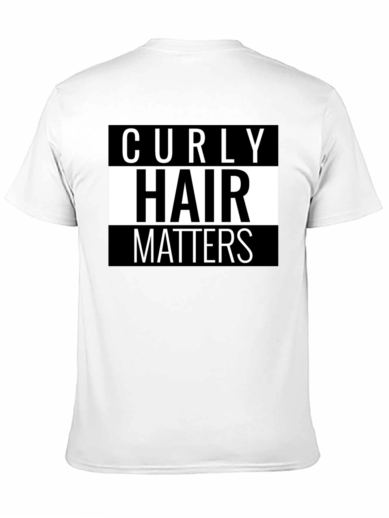 Curly Hair Matters Graphic Tee - Black Cotton T-Shirt