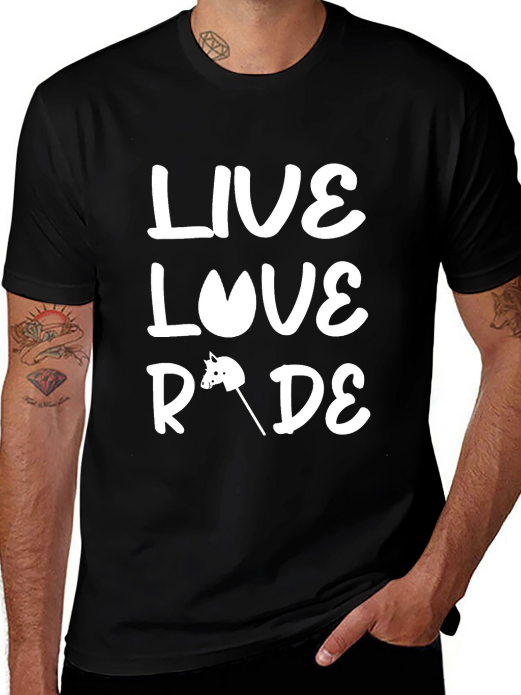 Live Love Ride Black Graphic Tee
