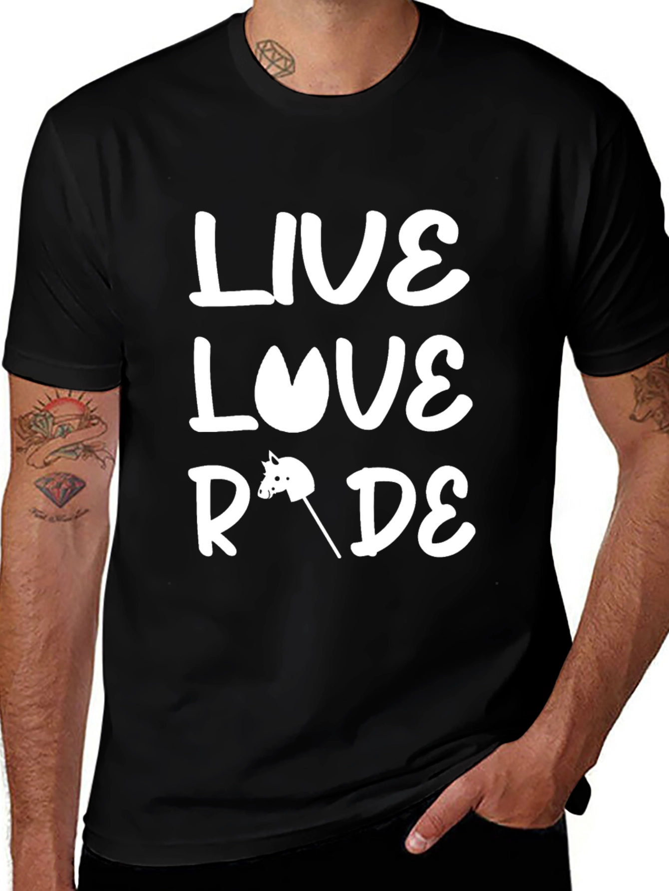 Live Love Ride Black Graphic Tee