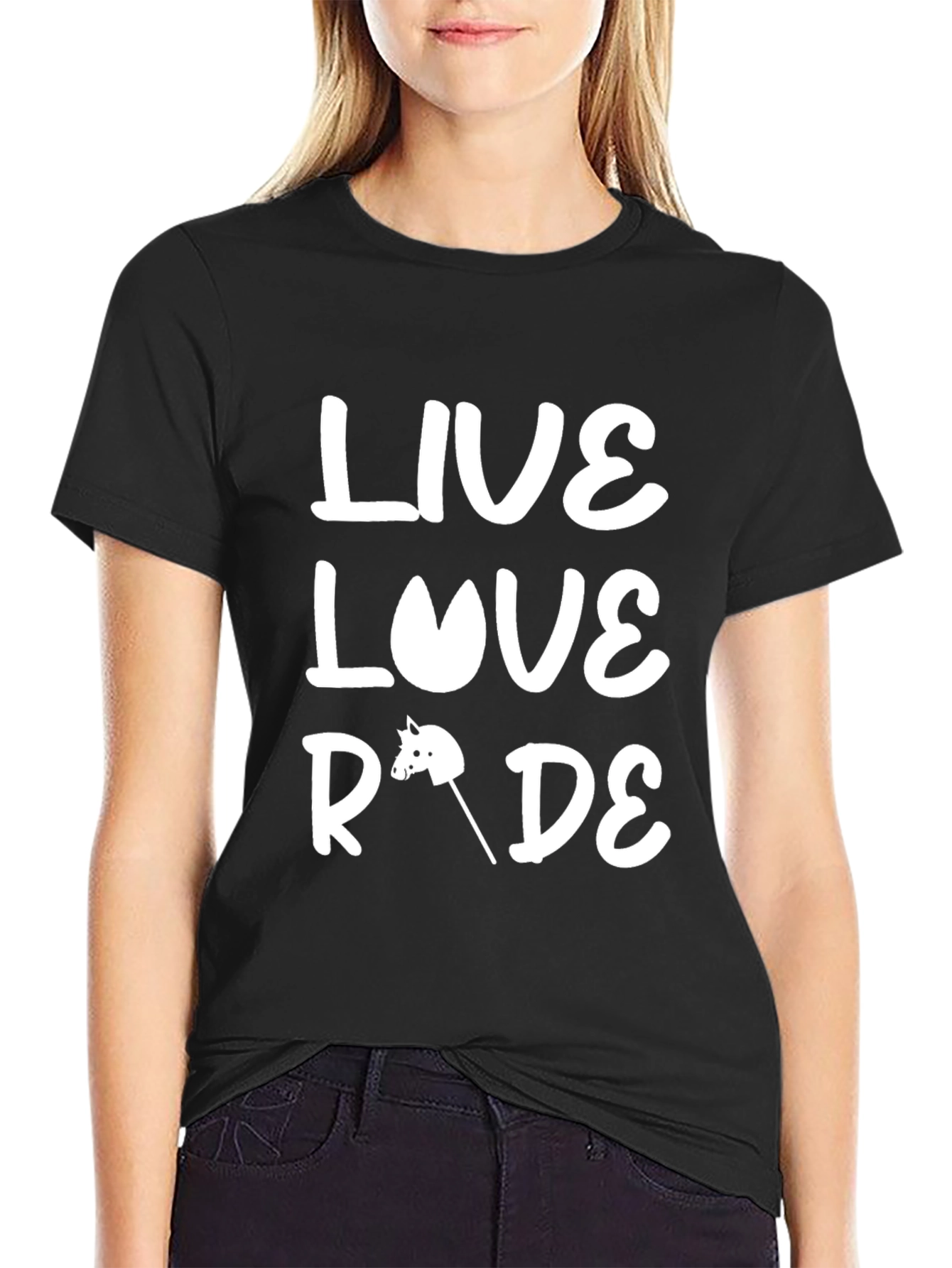 Live Love Ride Black Graphic Tee