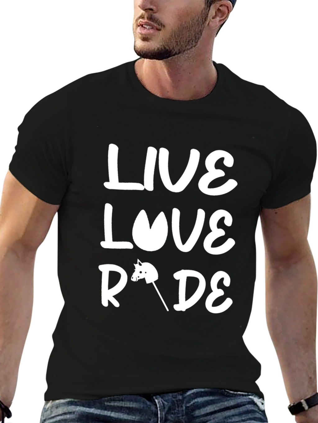 Live Love Ride Black Graphic Tee