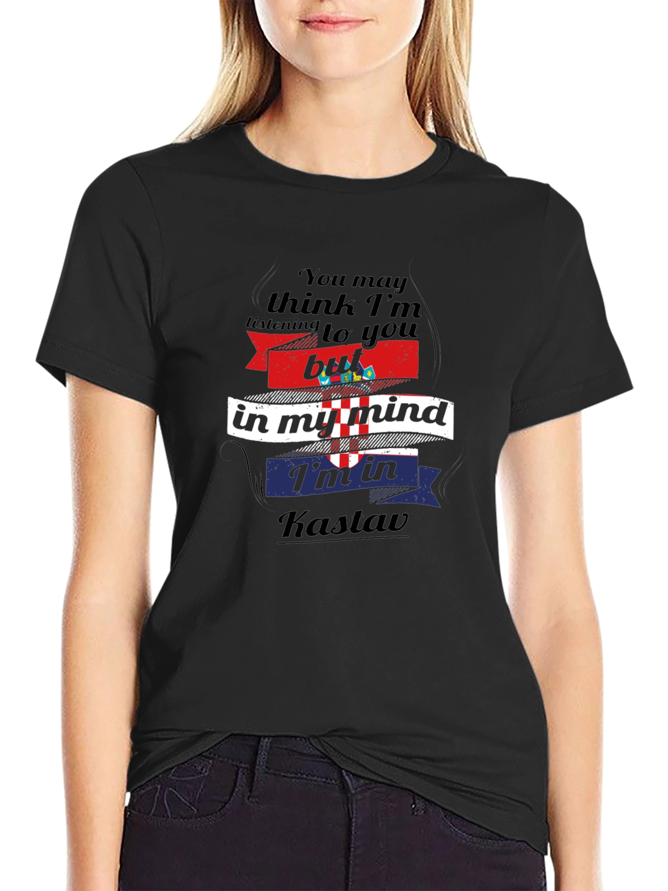Kastav Mind T-Shirt: Croatian Pride Comfortable Black Tee