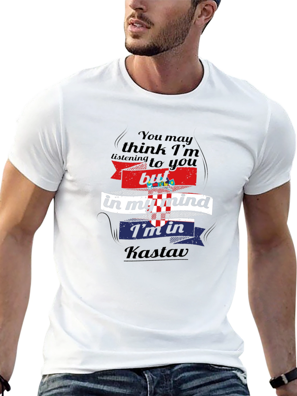Kastav Mind T-Shirt: Croatian Pride Comfortable Black Tee