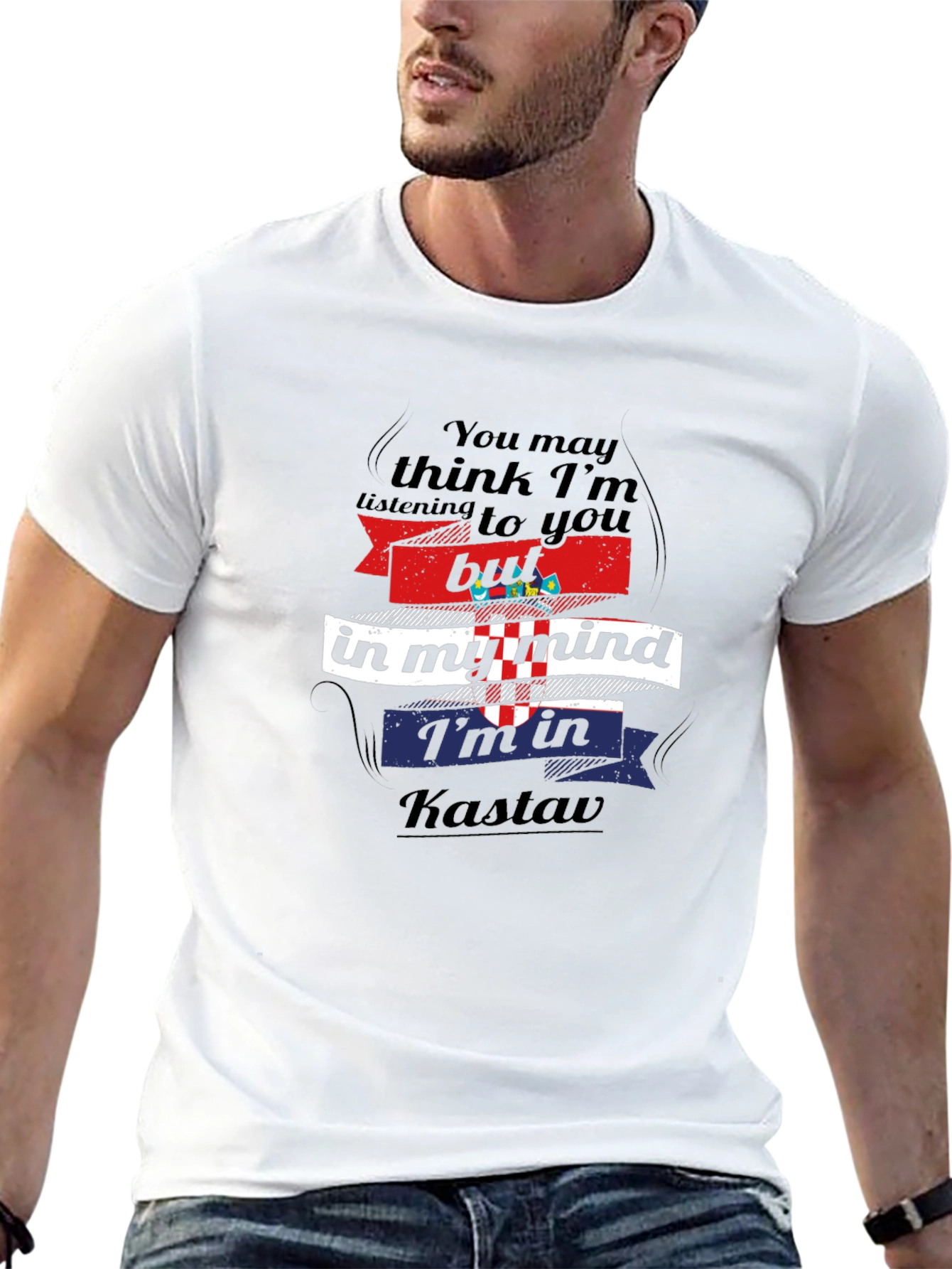 Kastav Mind T-Shirt: Croatian Pride Comfortable Black Tee