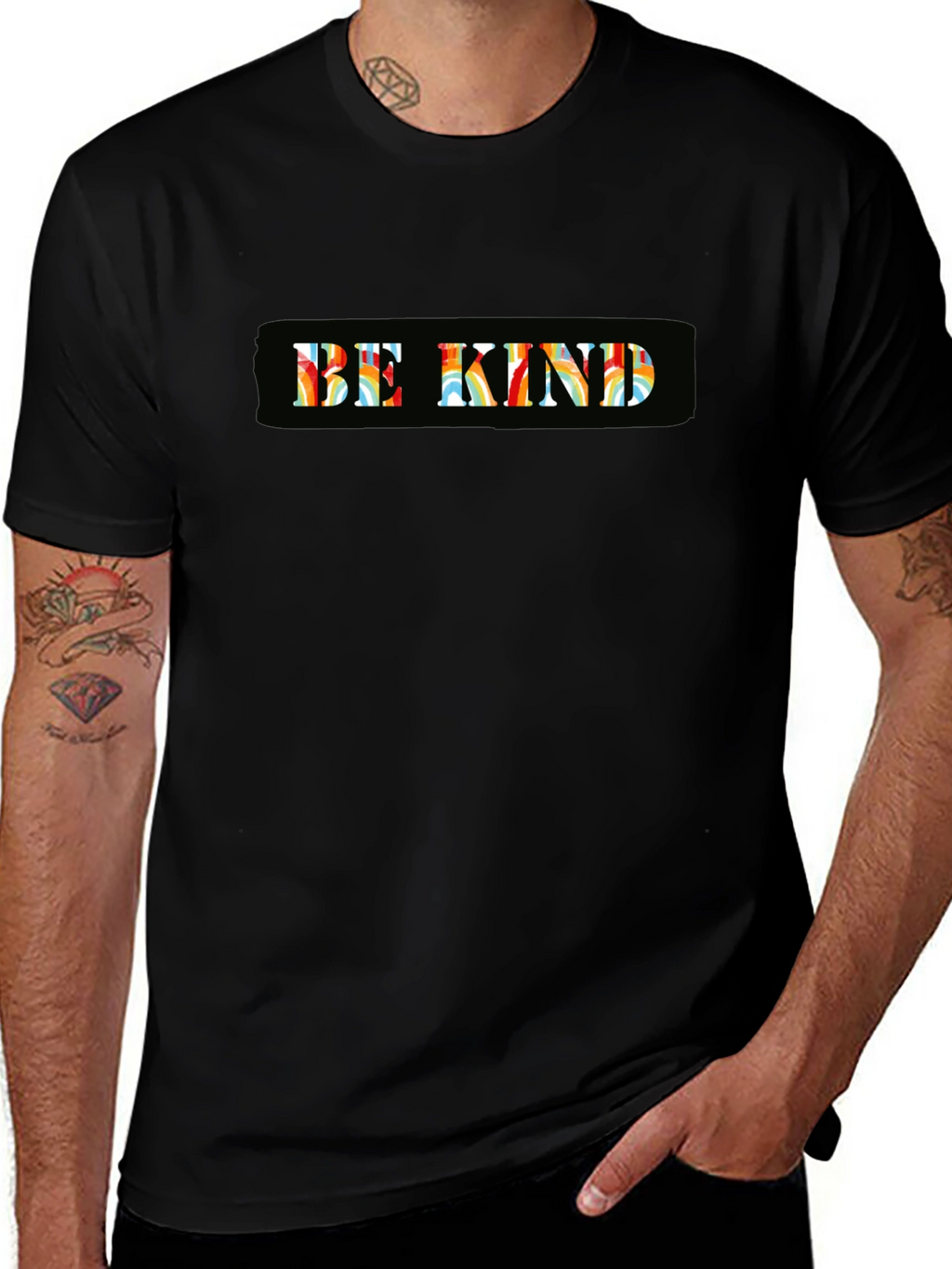 Be Kind Graphic Tee - Soft Cotton Black T-Shirt