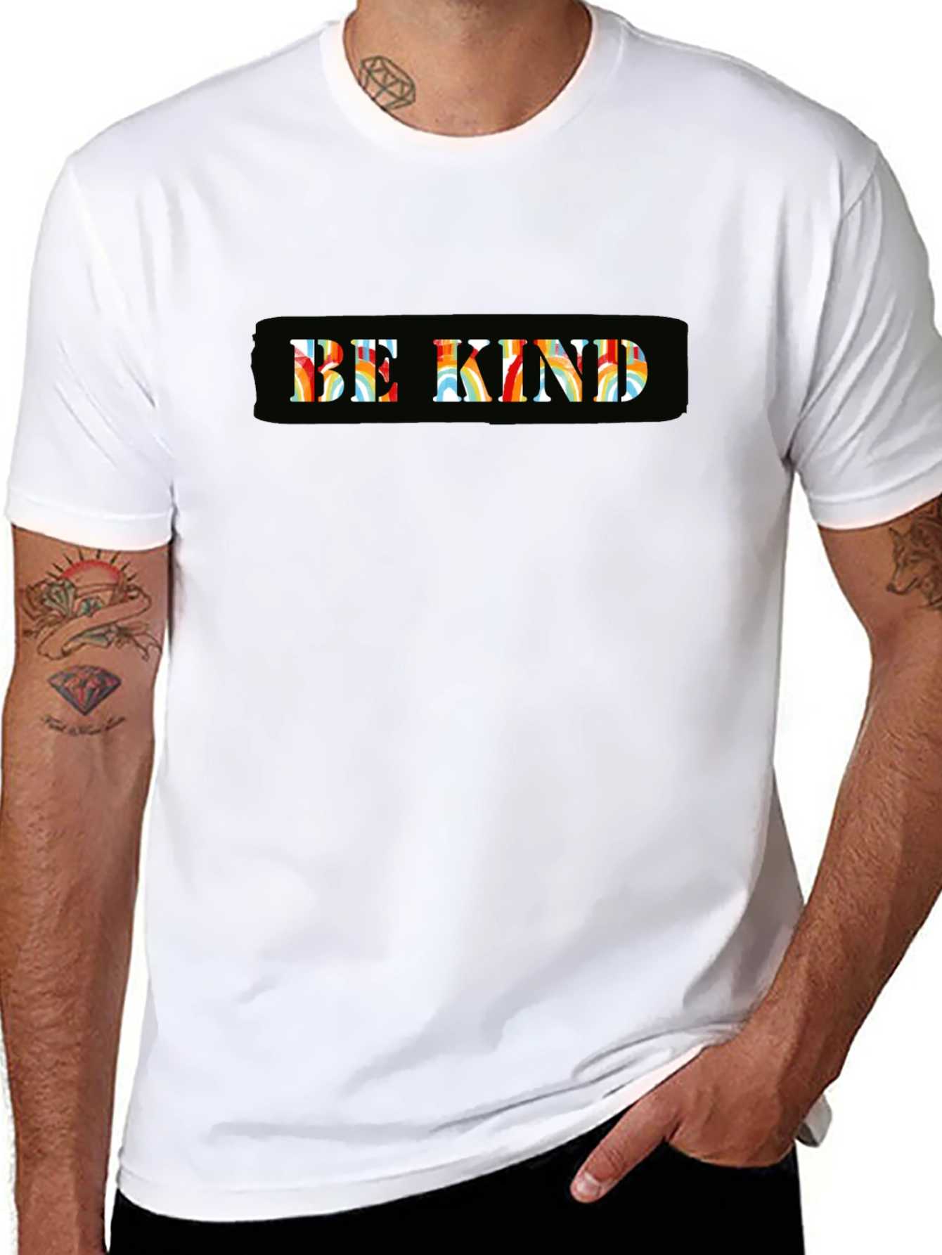 Be Kind Graphic Tee - Soft Cotton Black T-Shirt