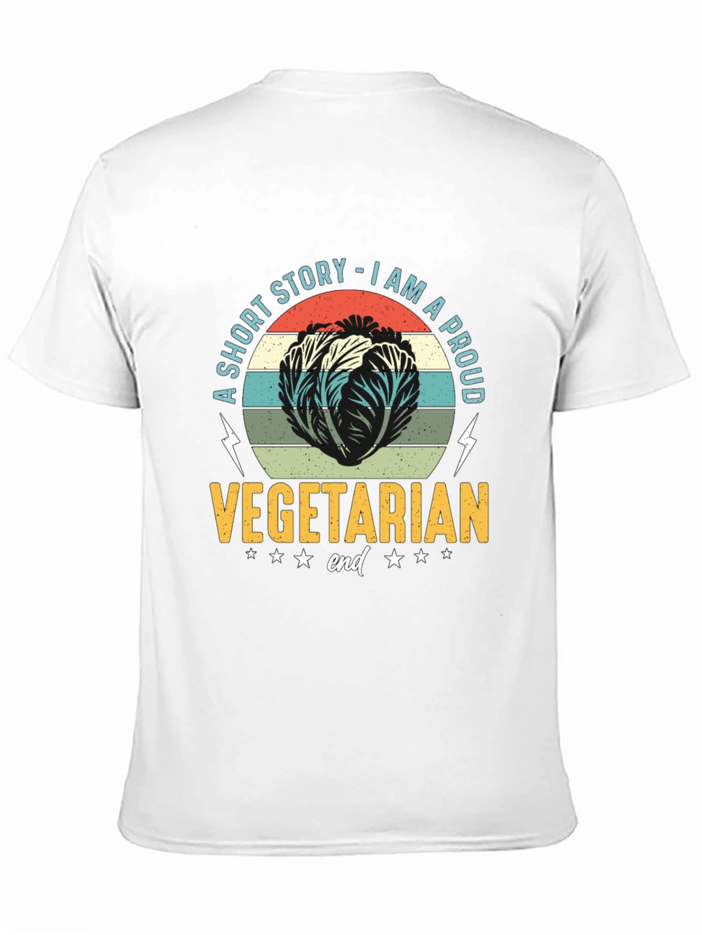 Proud Vegetarian T-Shirt - Cabbage Design