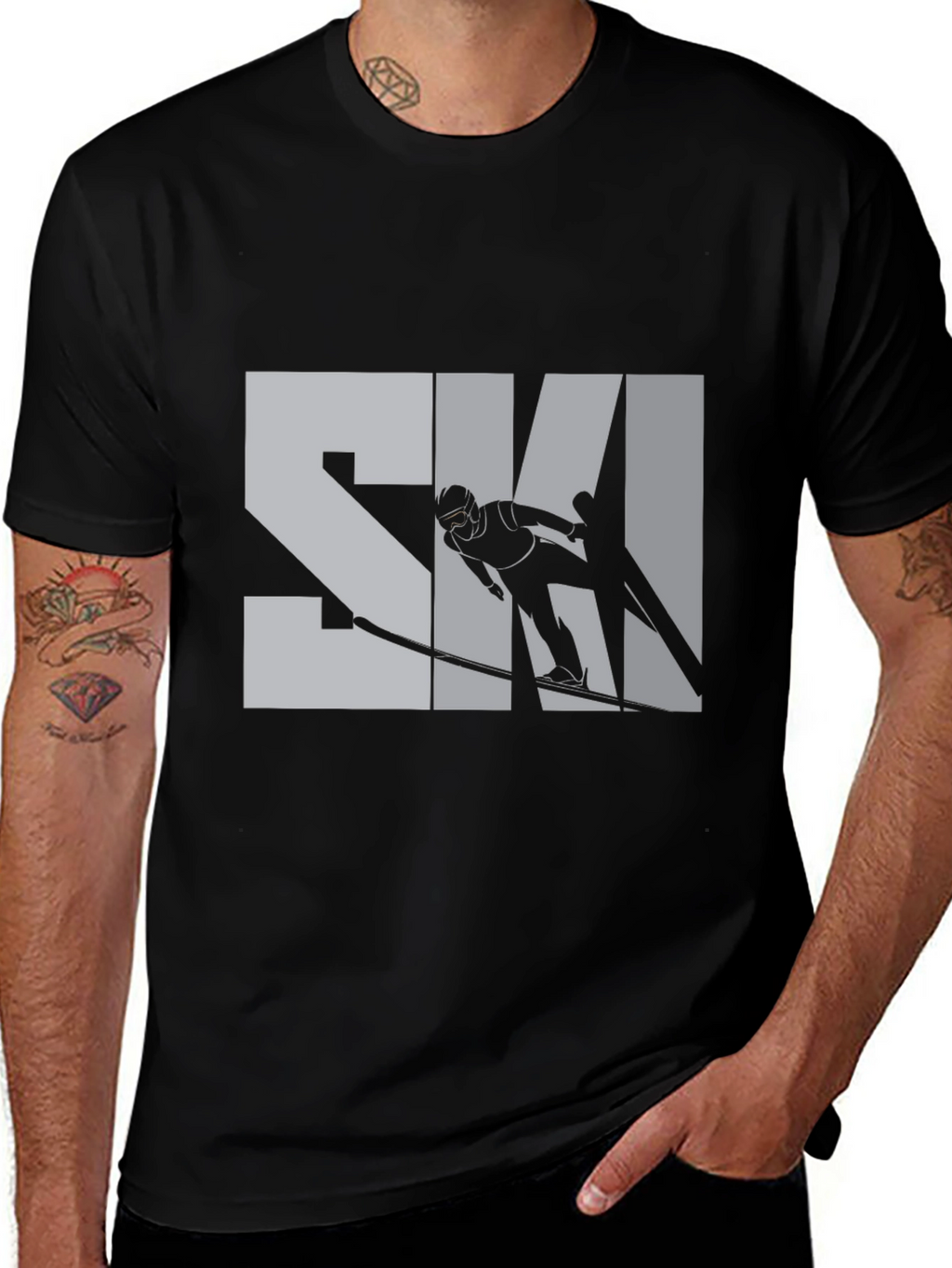 Stylish Skiing T-Shirt - Sporty Design
