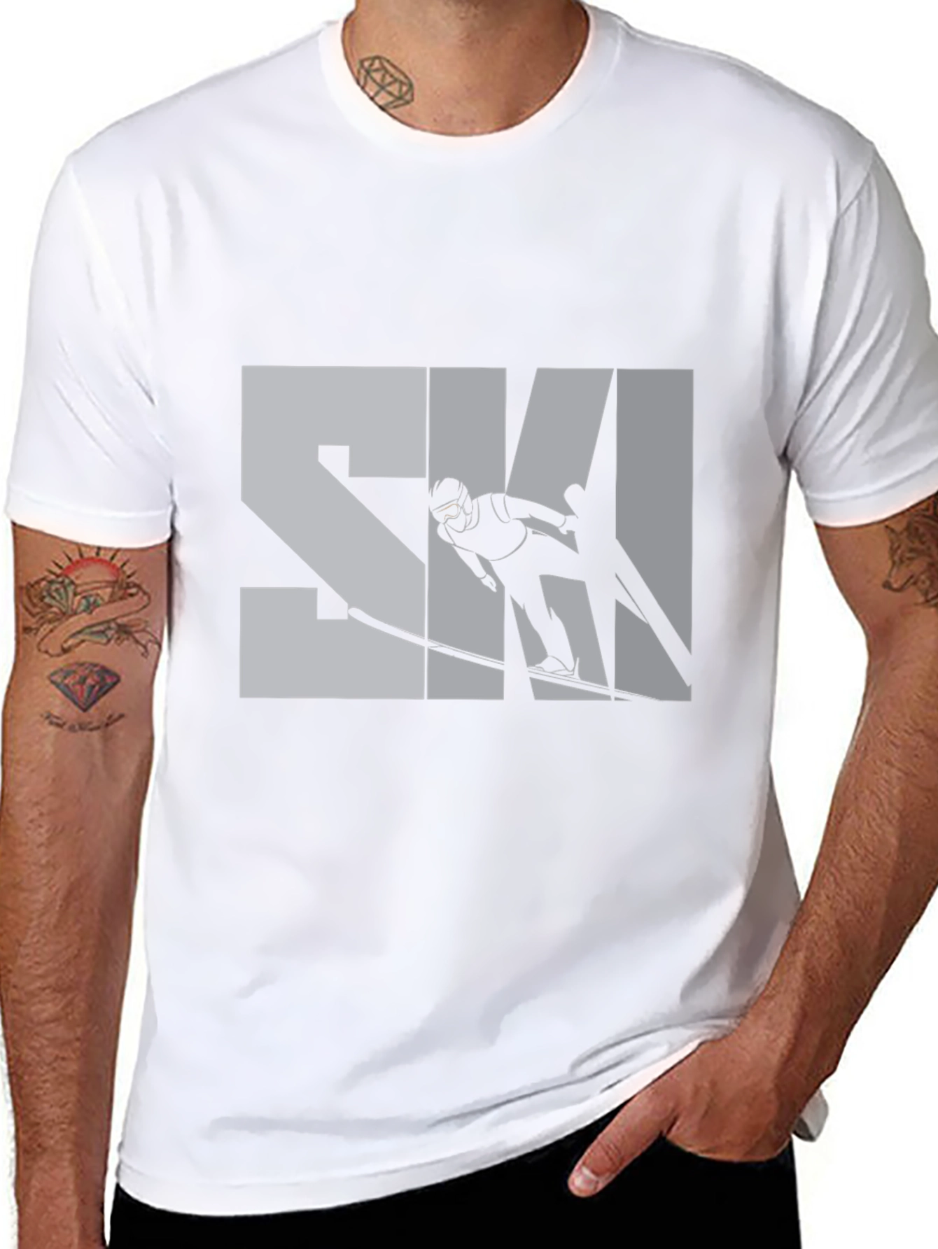 Stylish Skiing T-Shirt - Sporty Design