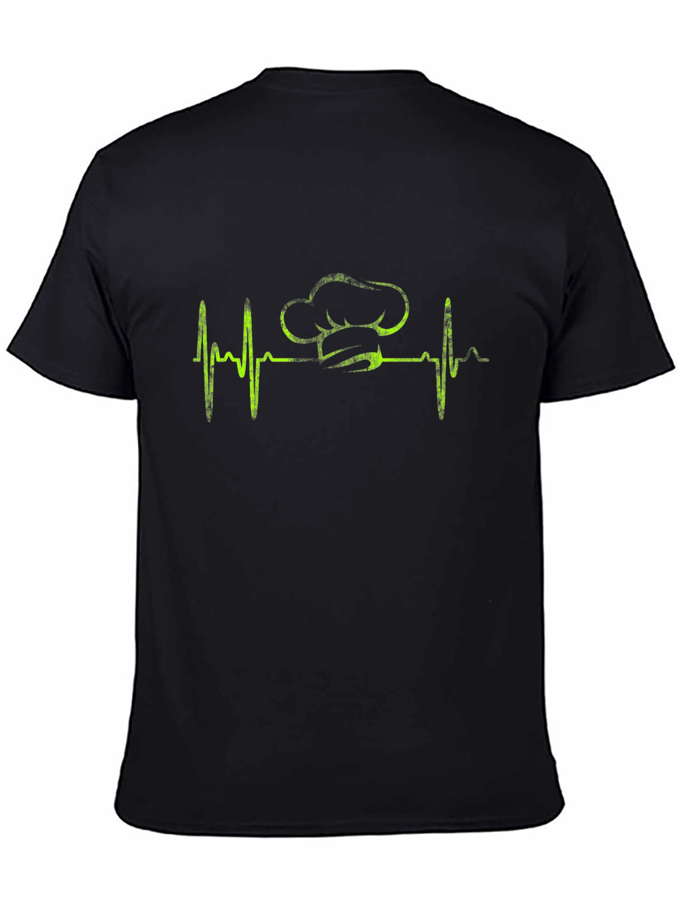 Chef Heartbeat T-Shirt - Black Cotton Cook Tee