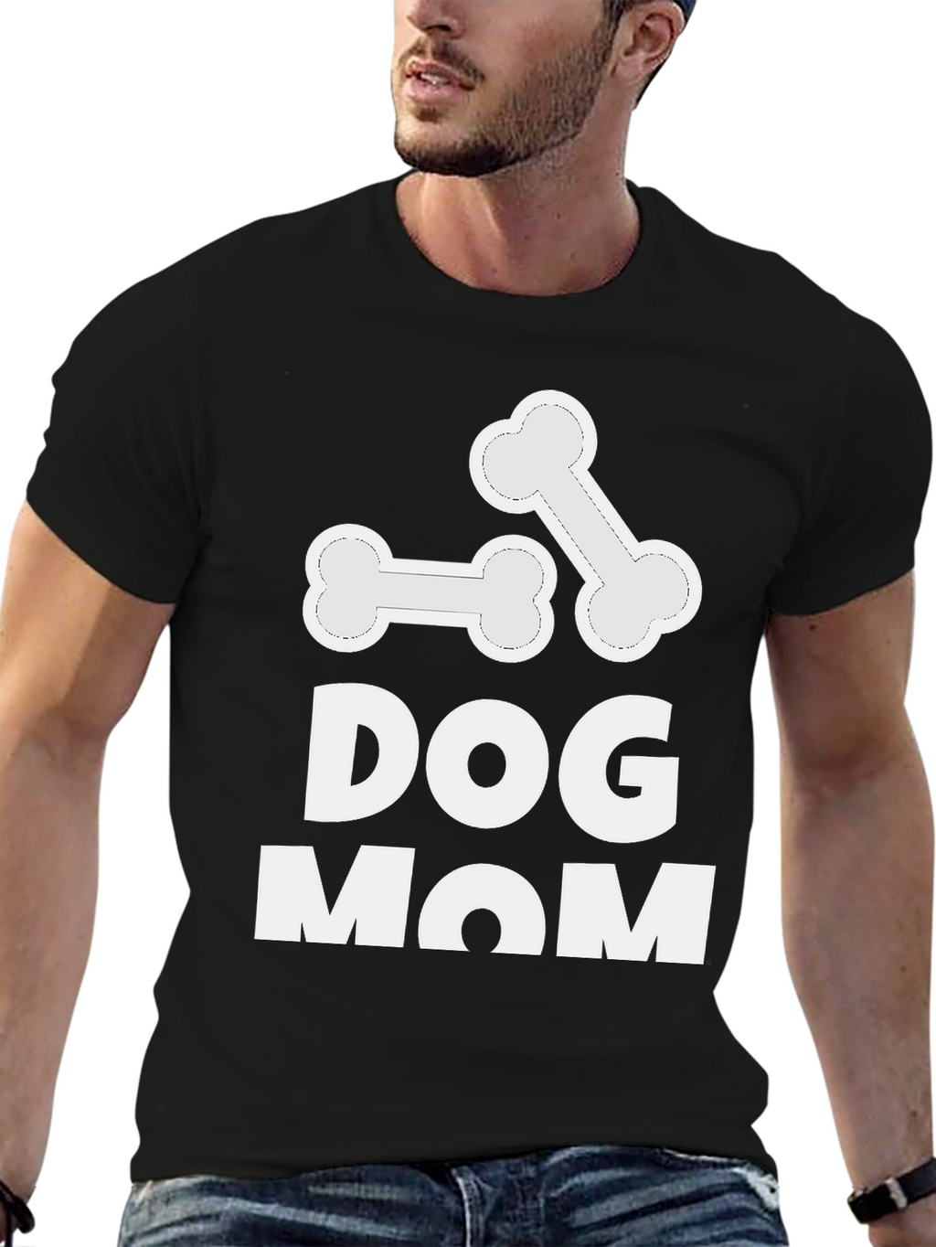 Dog Mom T-Shirt - Cute Bone Design