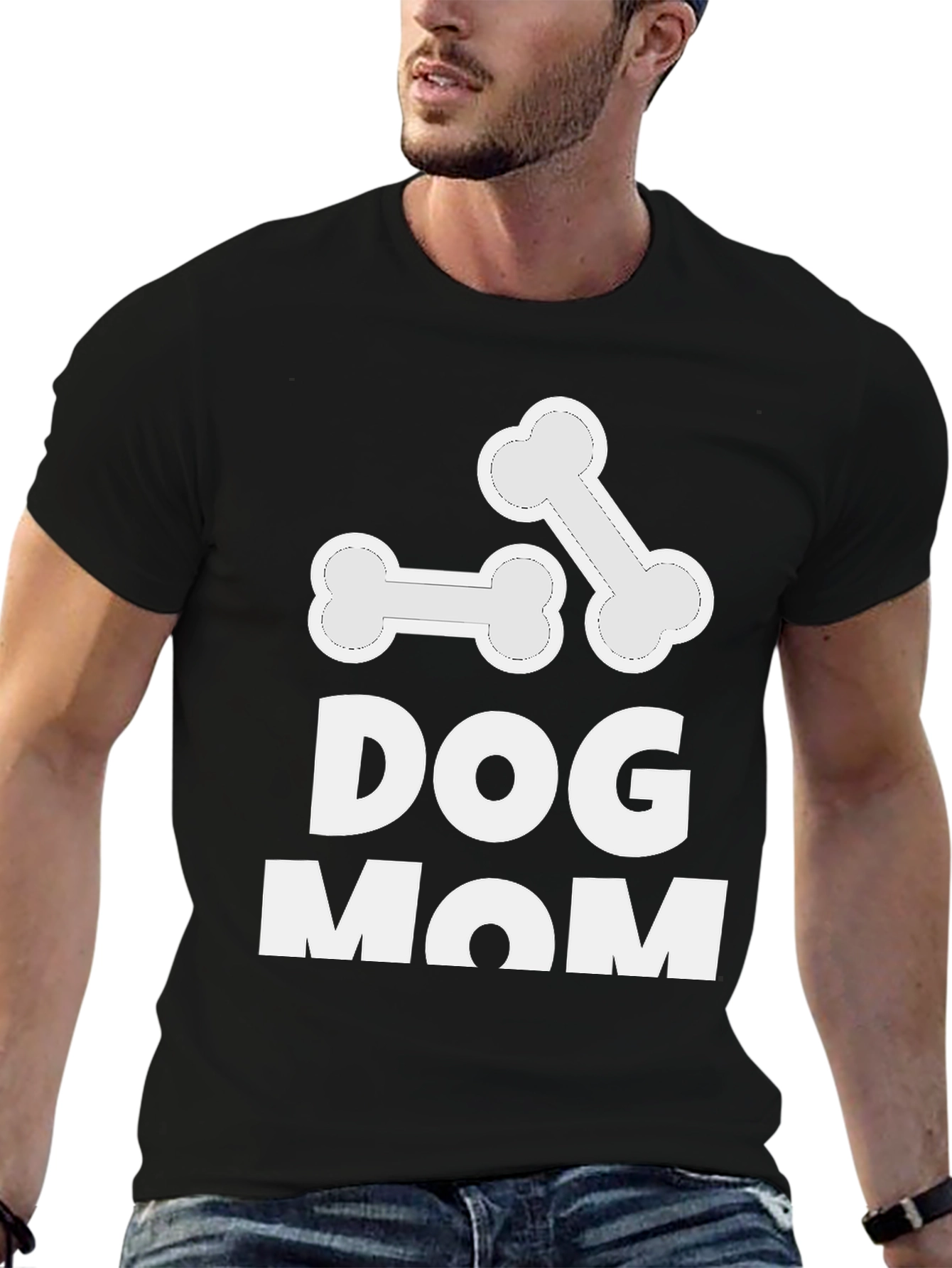 Dog Mom T-Shirt - Cute Bone Design