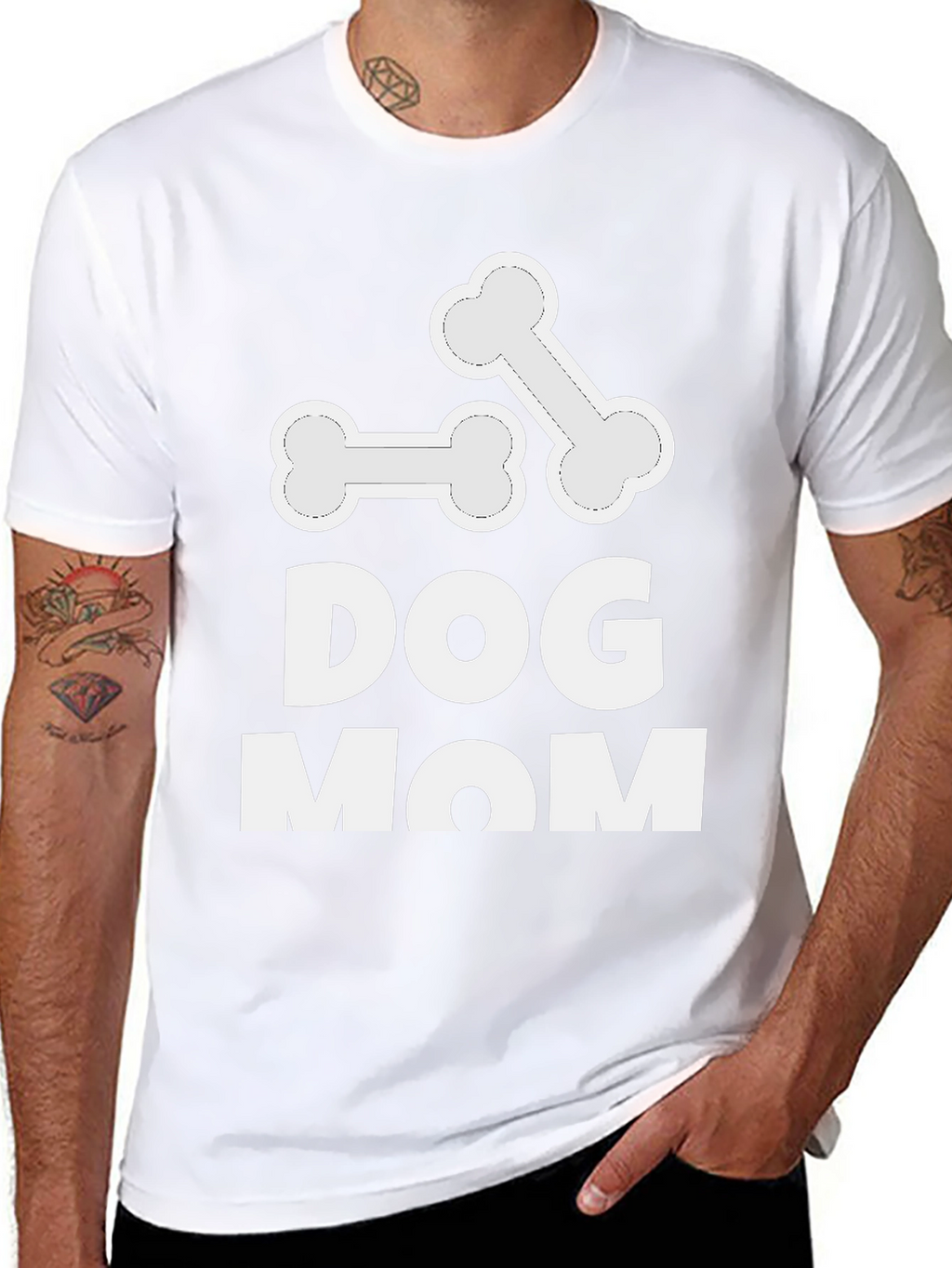 Dog Mom T-Shirt - Cute Bone Design