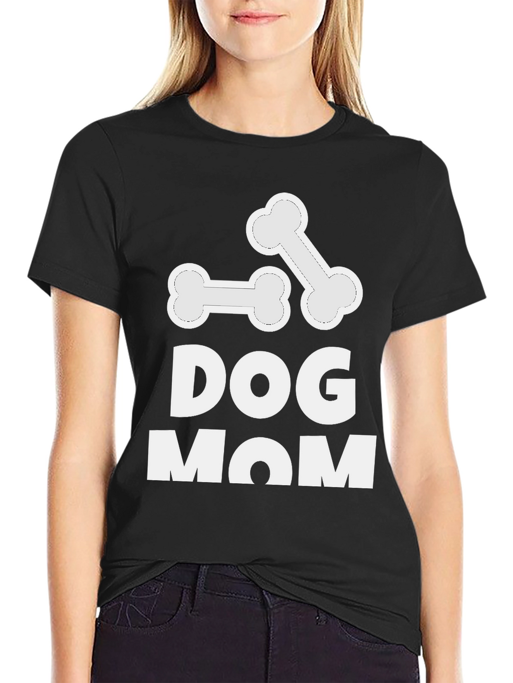 Dog Mom T-Shirt - Cute Bone Design