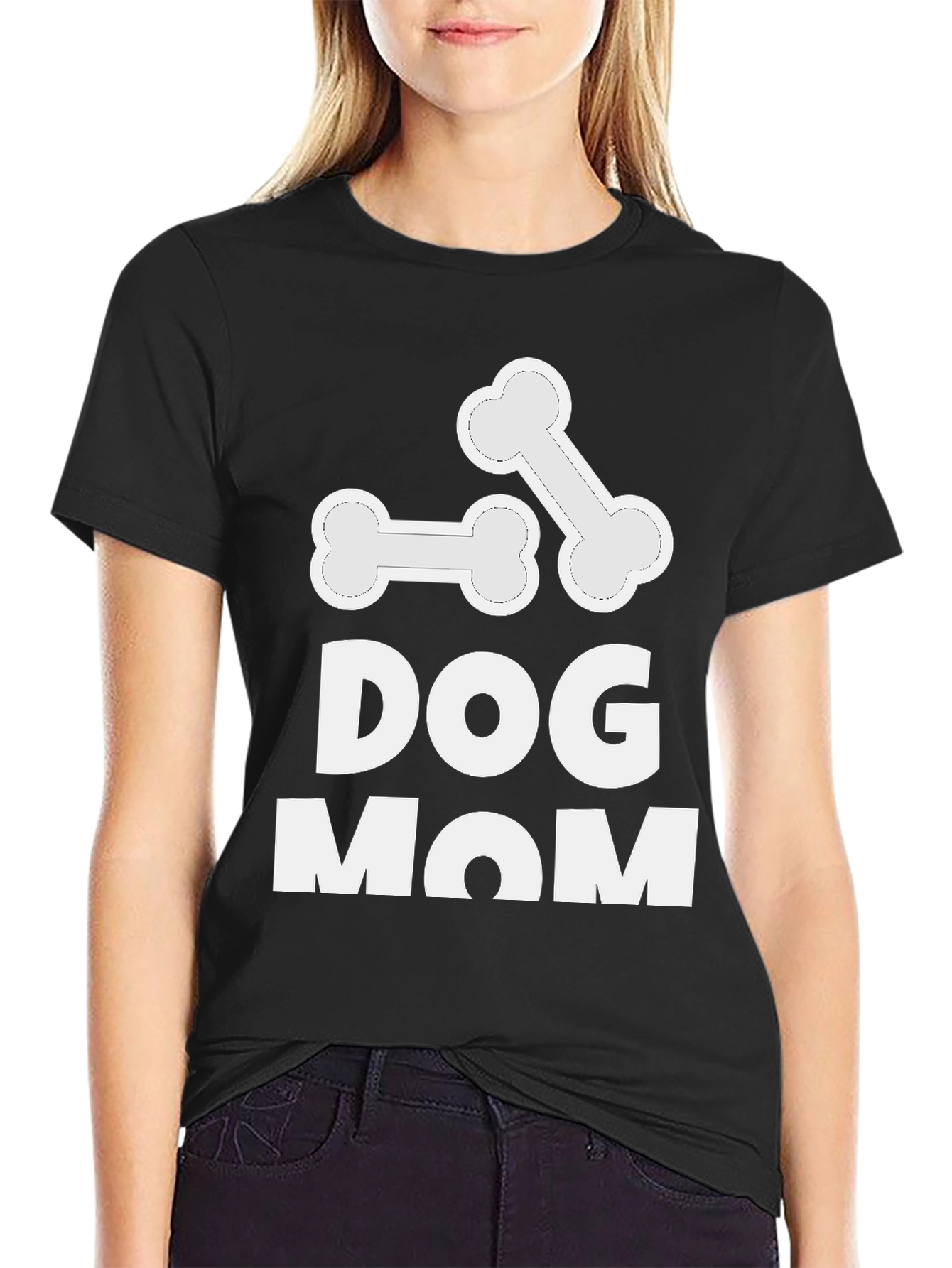 Dog Mom T-Shirt - Cute Bone Design