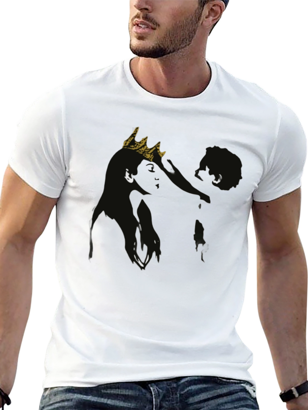 King Graphic Tee - Black Cotton T-Shirt