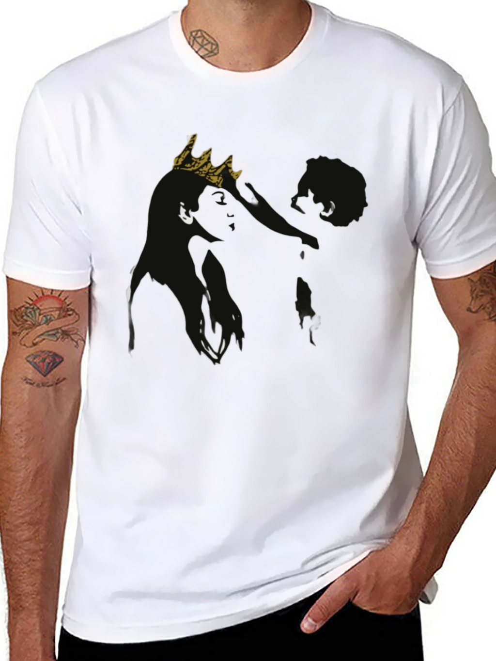 King Graphic Tee - Black Cotton T-Shirt