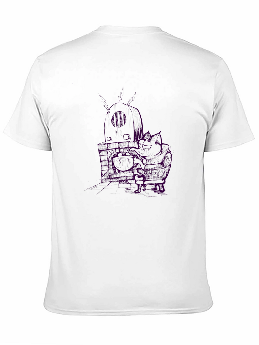 Edgy Graphic Tee - Skull Design Black Cotton