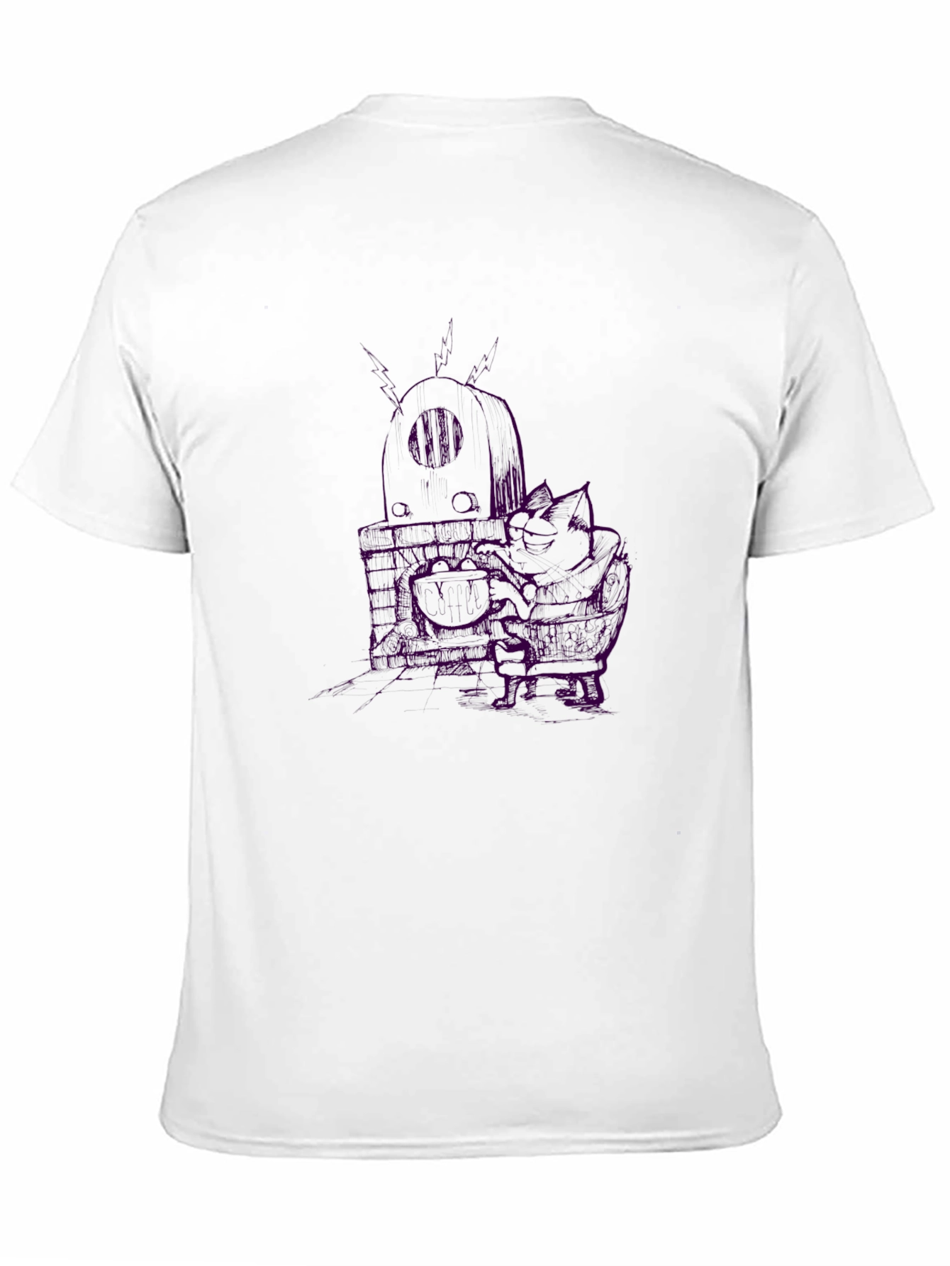 Edgy Graphic Tee - Skull Design Black Cotton