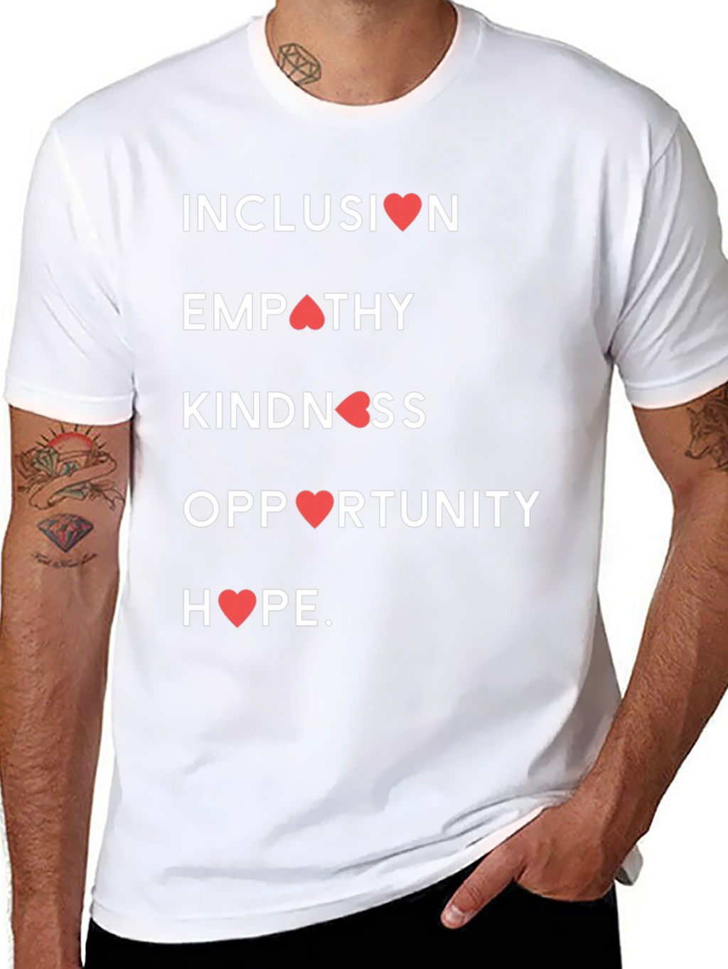 Inclusion Empathy Kindness Hope Graphic T-Shirt