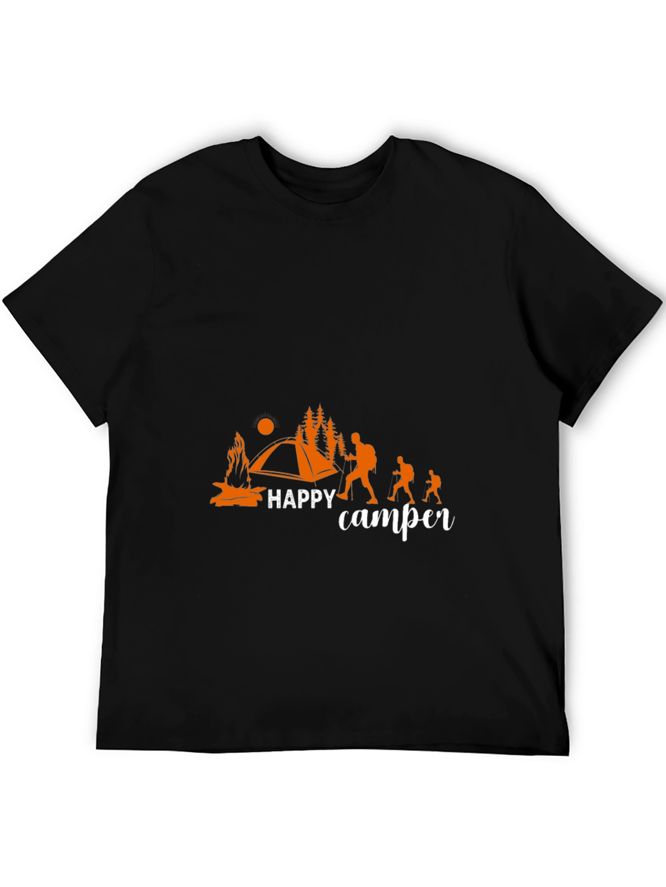 Happy Camper Graphic Tee - Black Camping T-Shirt