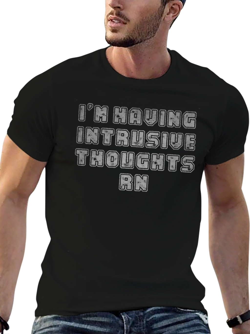 Intrusive Thoughts T-Shirt Funny Mental Health Tee