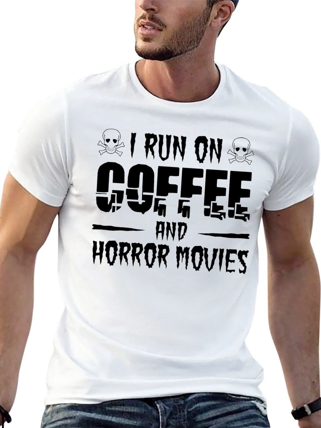Coffee and Horror Movies Graphic T-Shirt