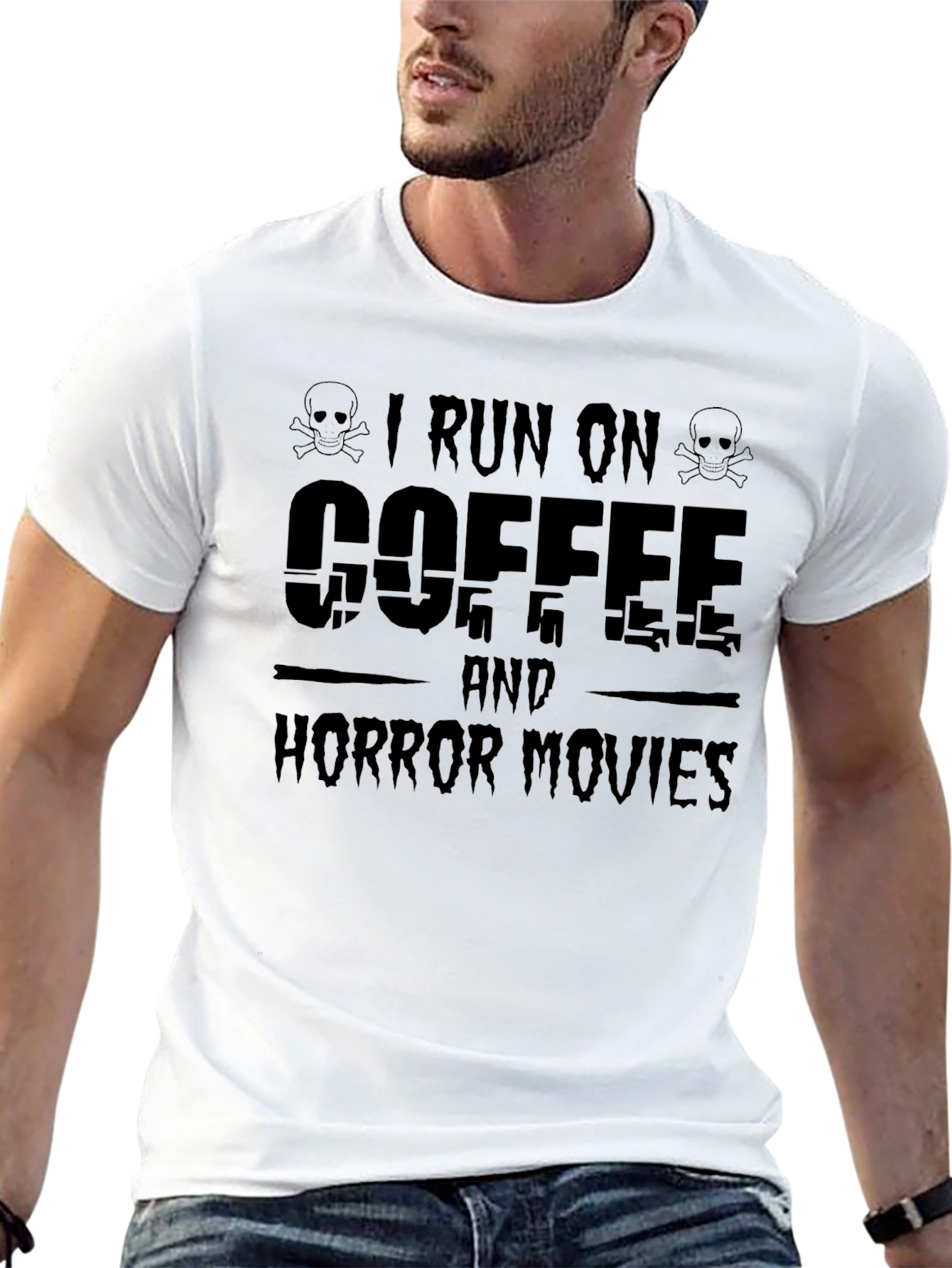 Coffee and Horror Movies Graphic T-Shirt
