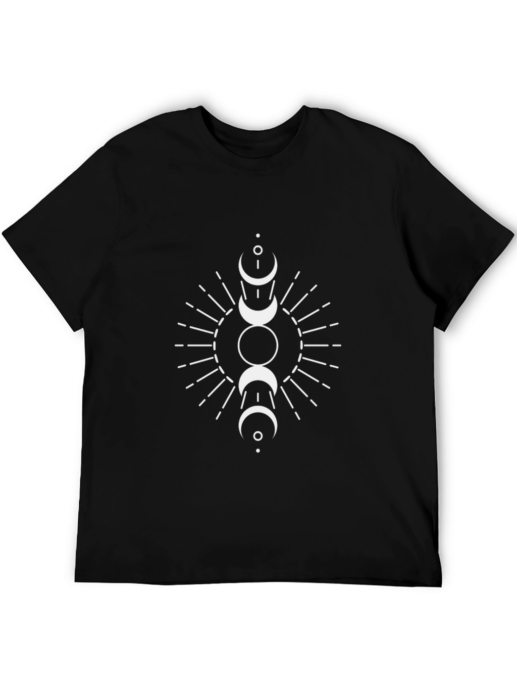 Mystic Moon Phases Graphic Tee - Black
