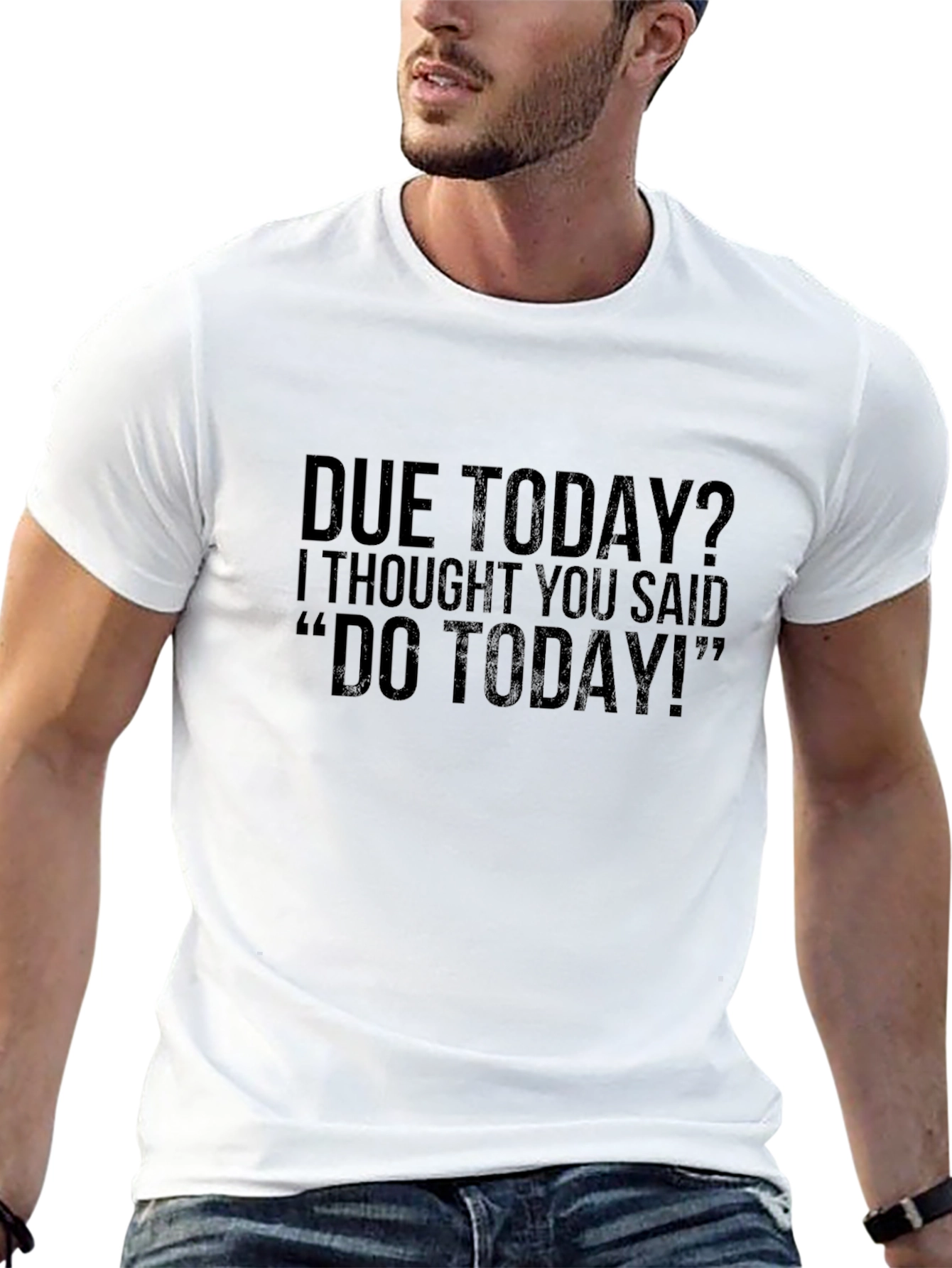 Funny Due Today? Sarcastic Black T-Shirt