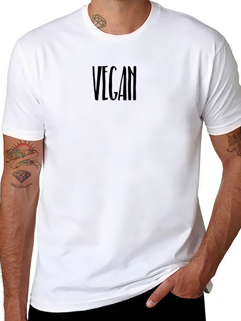 Vegan Black T-Shirt - Stylish & Comfortable