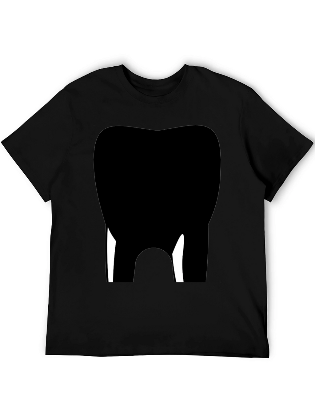 Dental Tooth Graphic Tee - Black Cotton Comfort