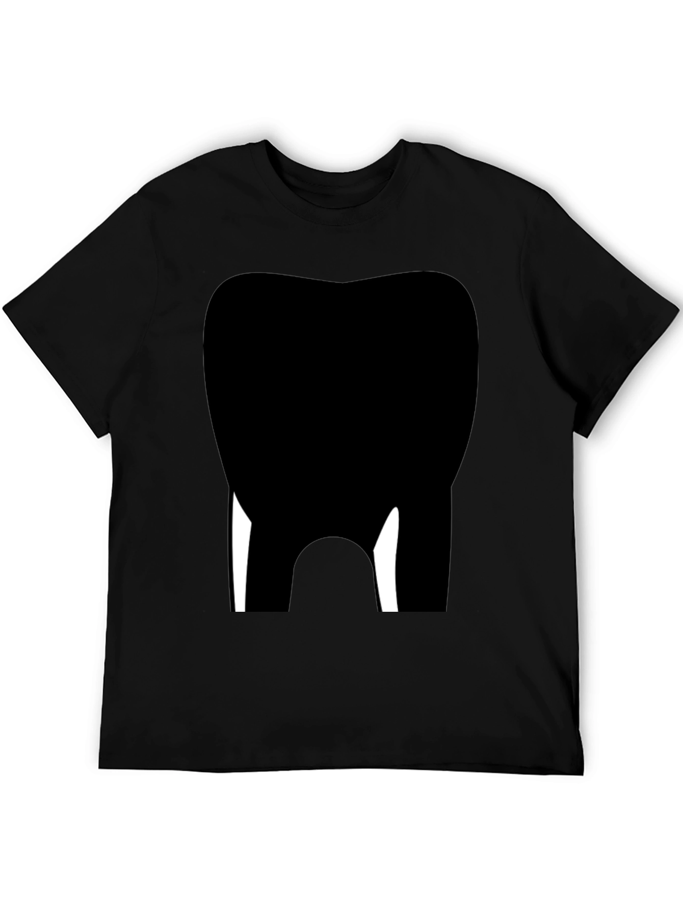 Dental Tooth Graphic Tee - Black Cotton Comfort