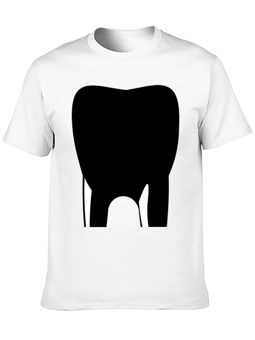 Dental Tooth Graphic Tee - Black Cotton Comfort