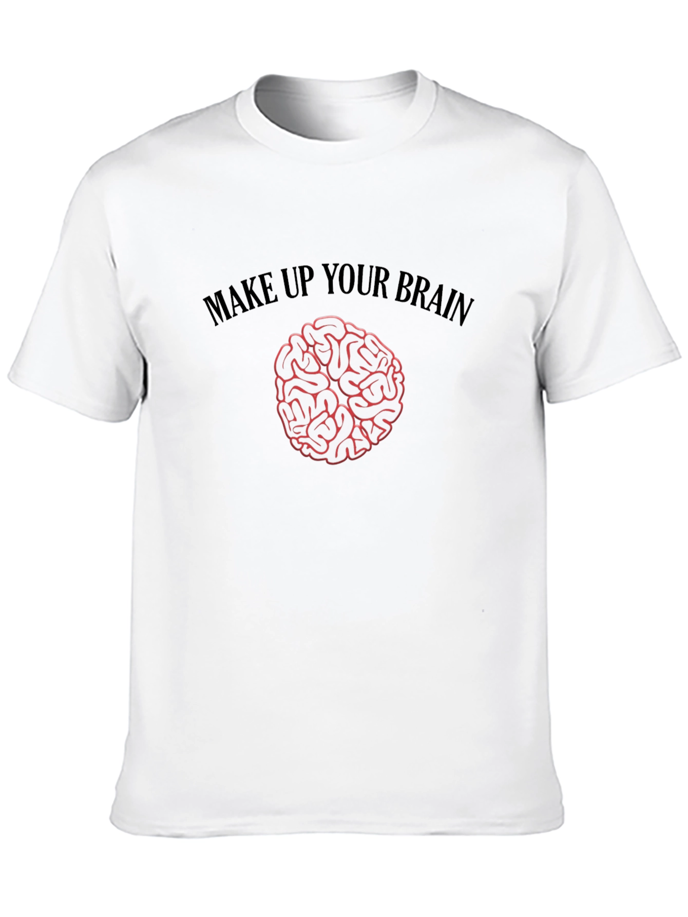 Make Up Your Brain Graphic Tee - Black