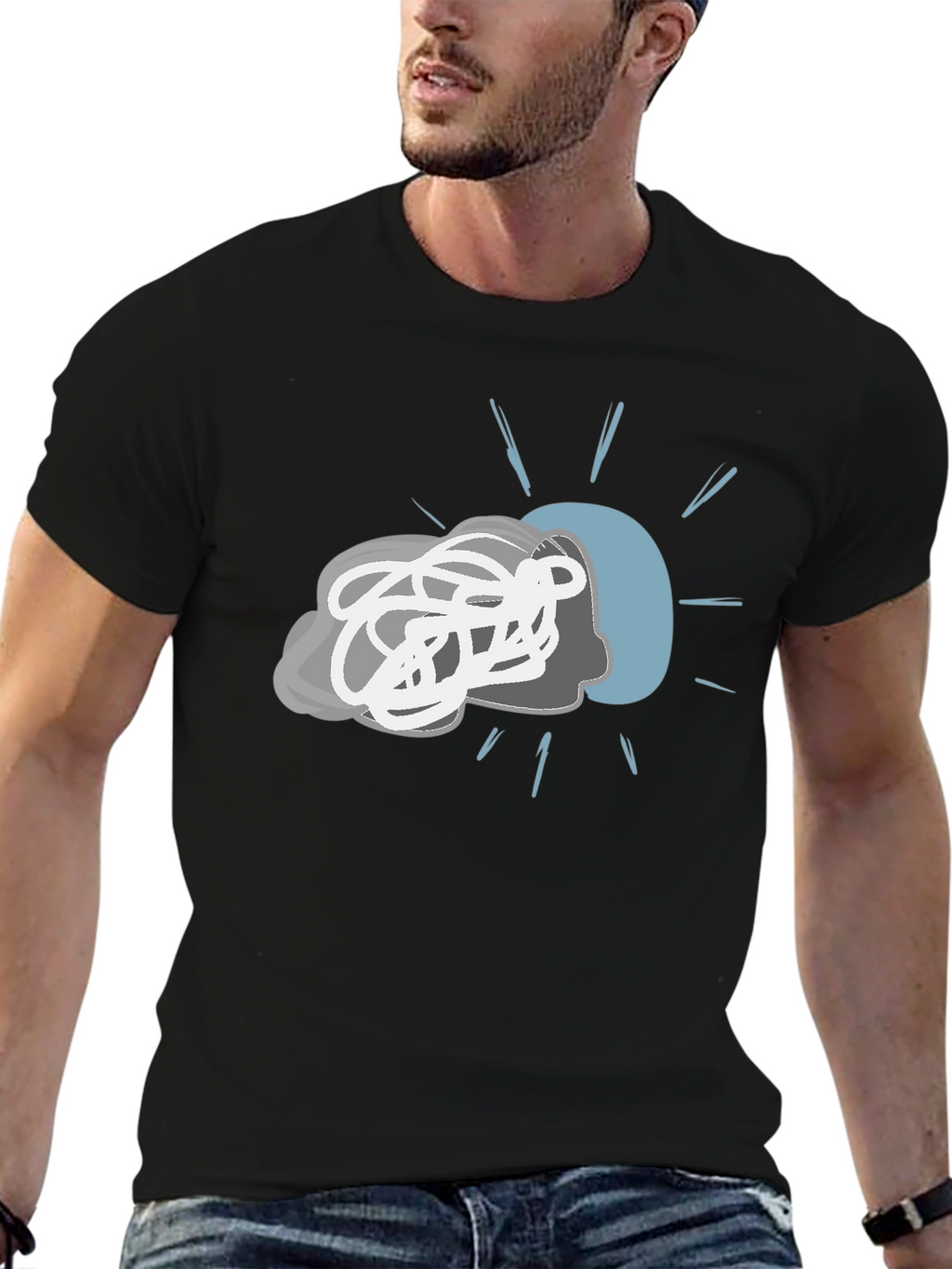 Mind Mess T-Shirt - Chaotic Head Design