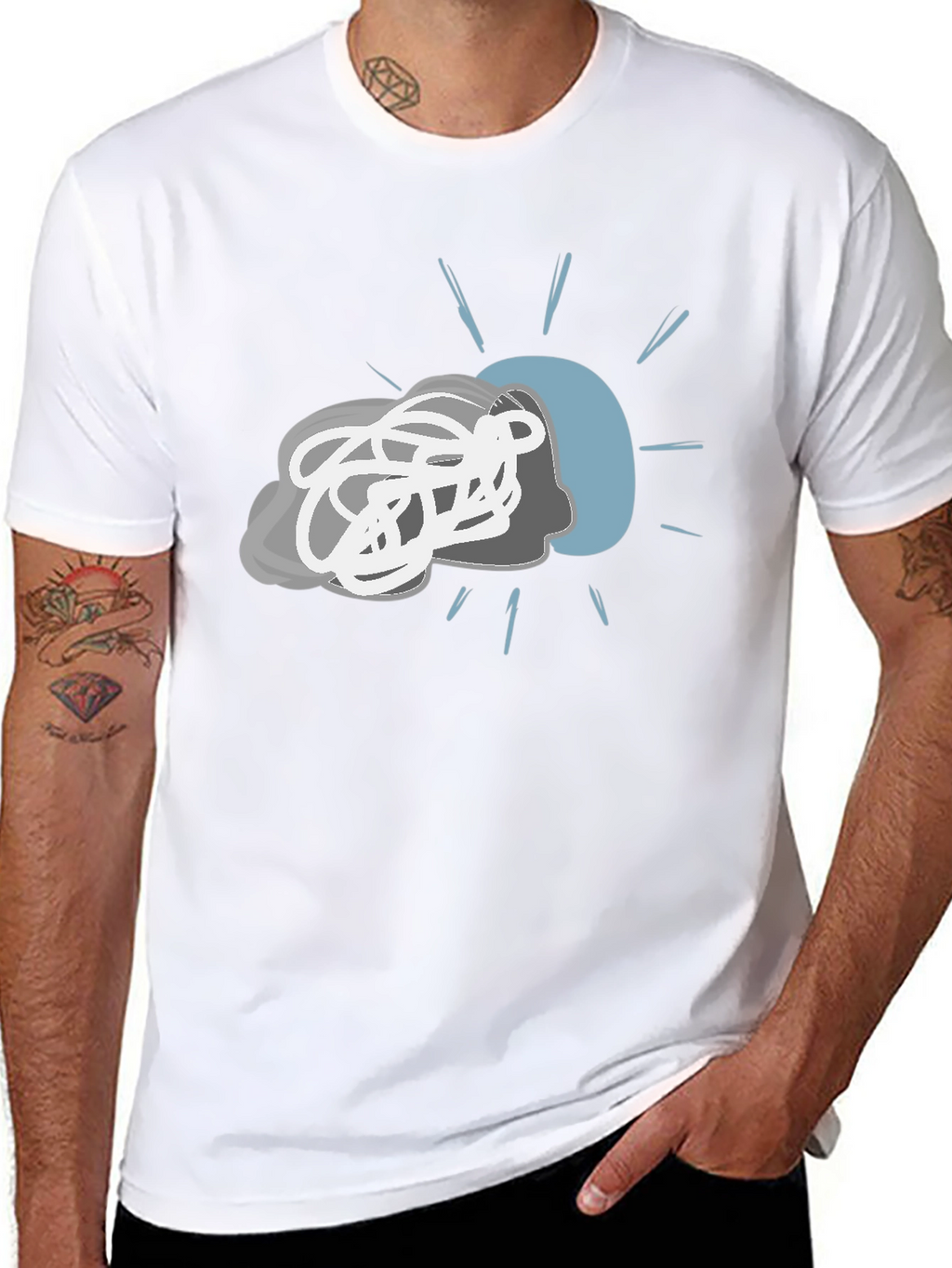 Mind Mess T-Shirt - Chaotic Head Design